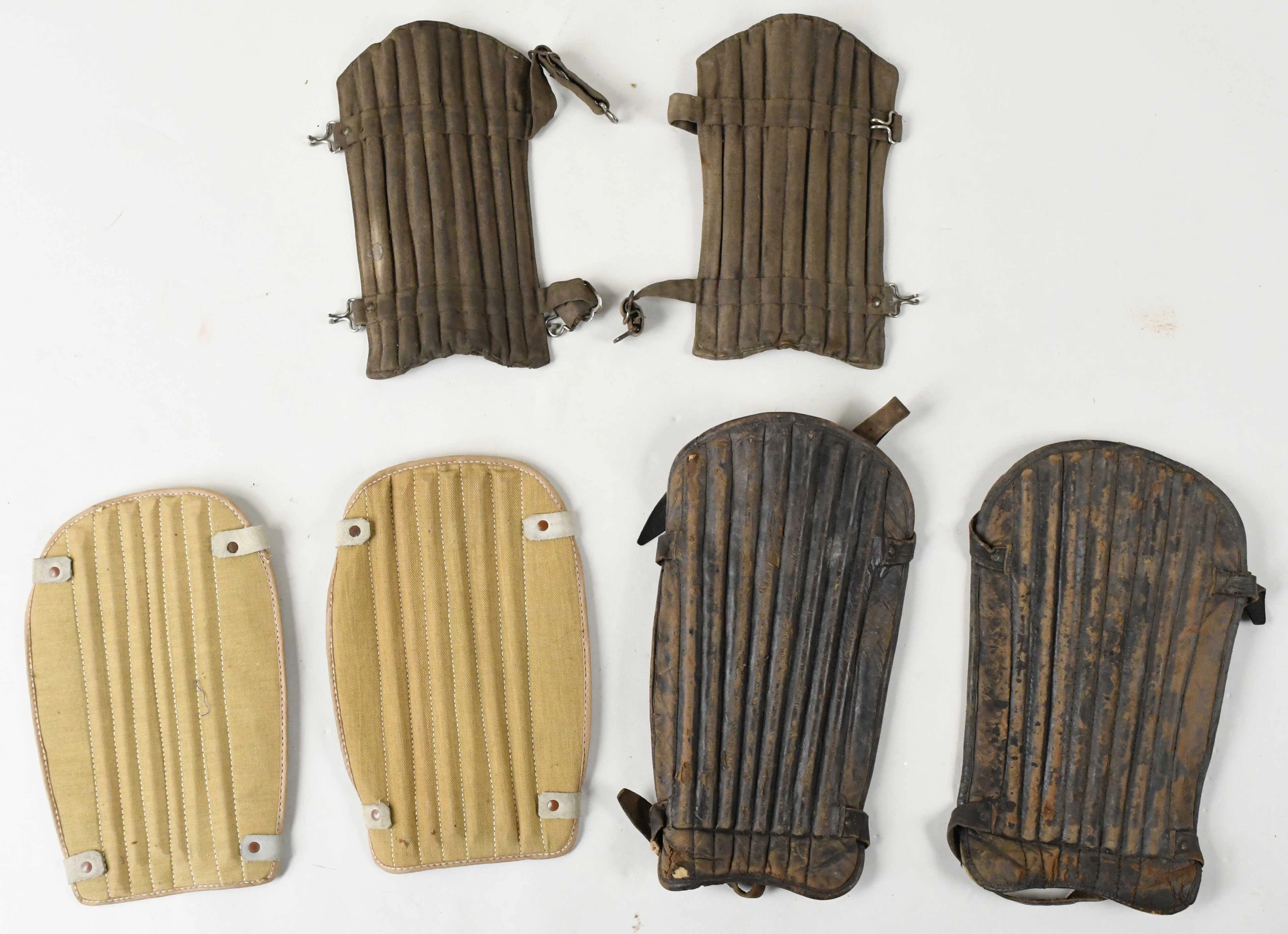 "Lot of (3) pairs of vintage soccer shin guards