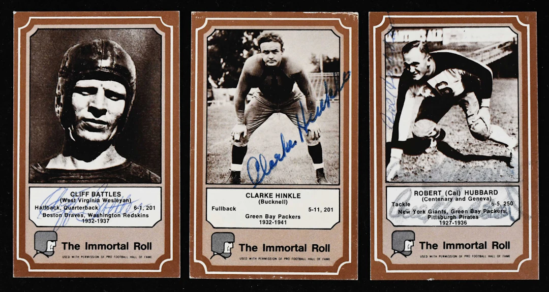 "1975 Fleer Immortal Roll Cal Hubbard
