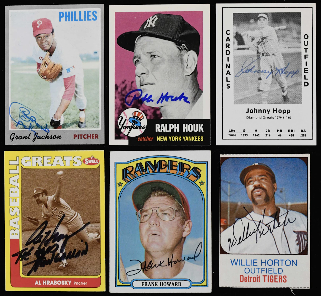 "Lot of (109) signed baseball cards from 1957 into the 1990s (GD-NM/MT)