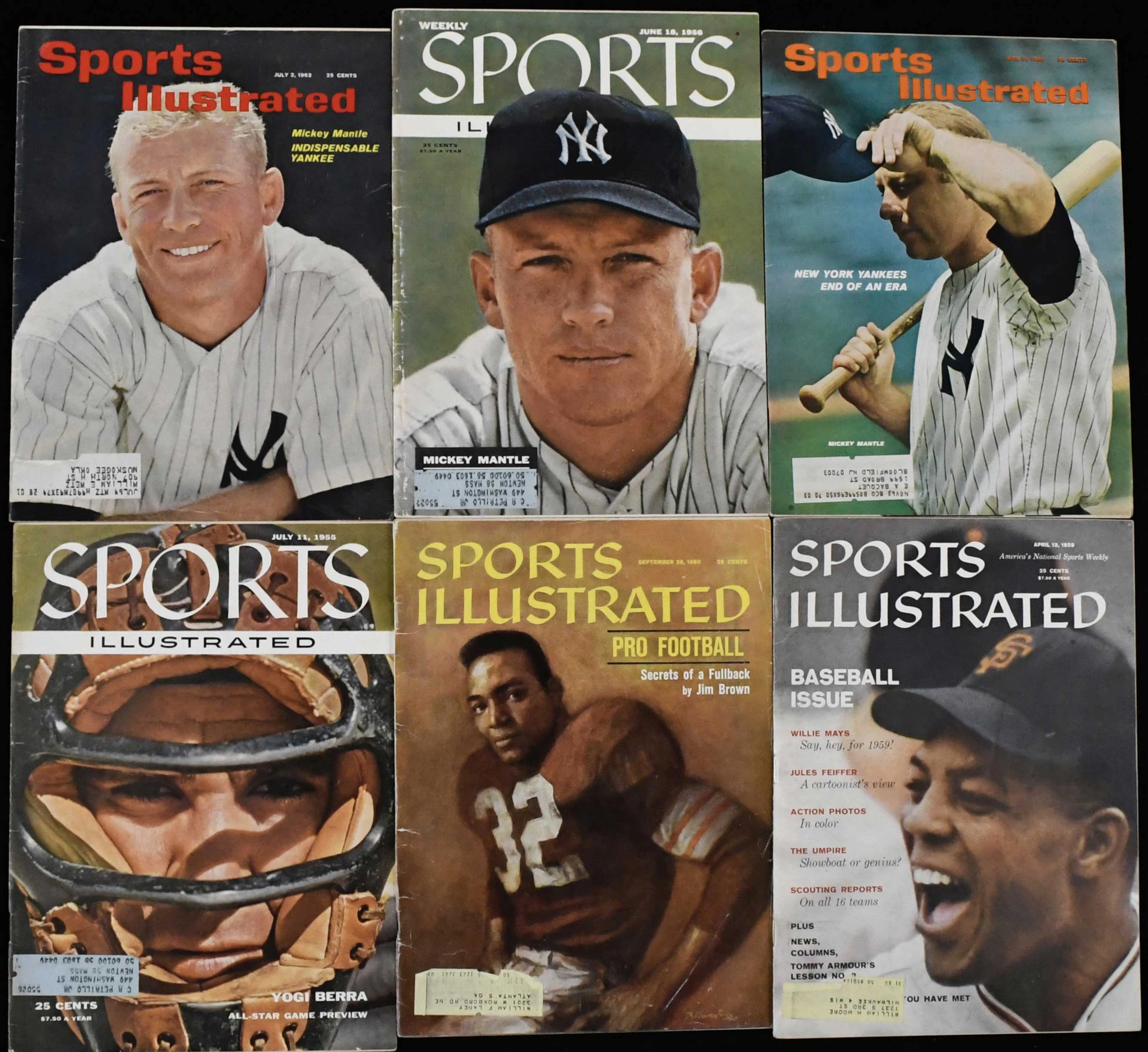 "Lot of (35) 1950s-1970s Sports Illustrated magazines