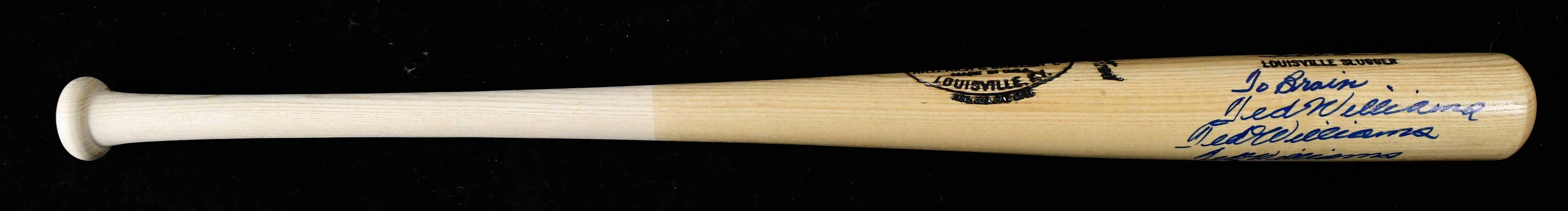 "Ted Williams multi-signed and inscribed practice...