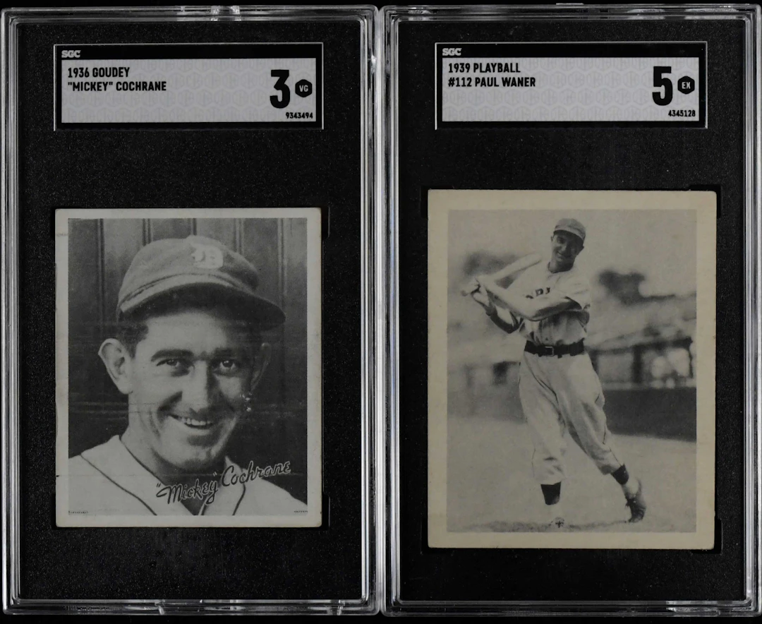 "Lot of (2) SGC-graded 1930s HOFers