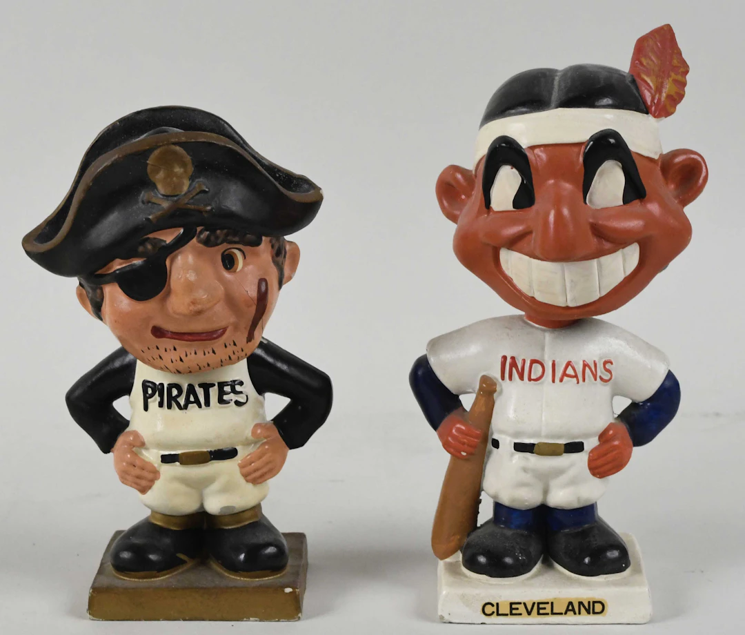"Pittsburgh Pirates and Cleveland Indians vintage nodders (see description)