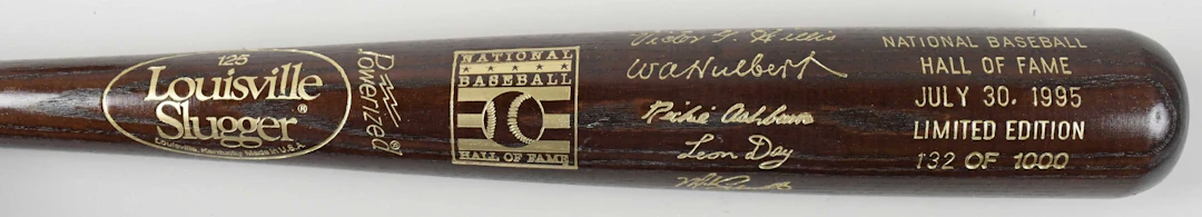 "Richie Ashburn signed limited edition 1995 HOF Induction baseball bat (NM)
