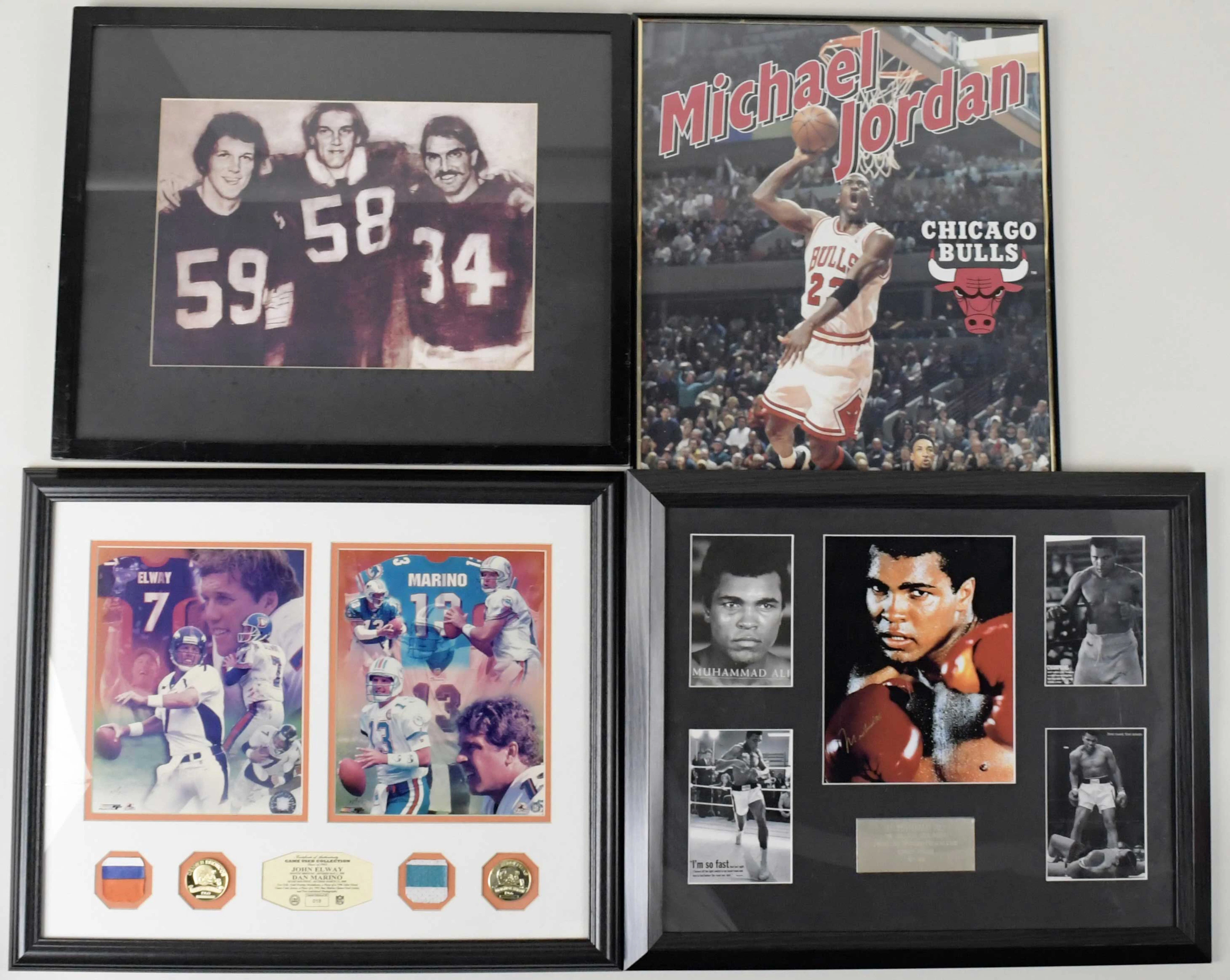 "Lot of (8) modern framed display pieces