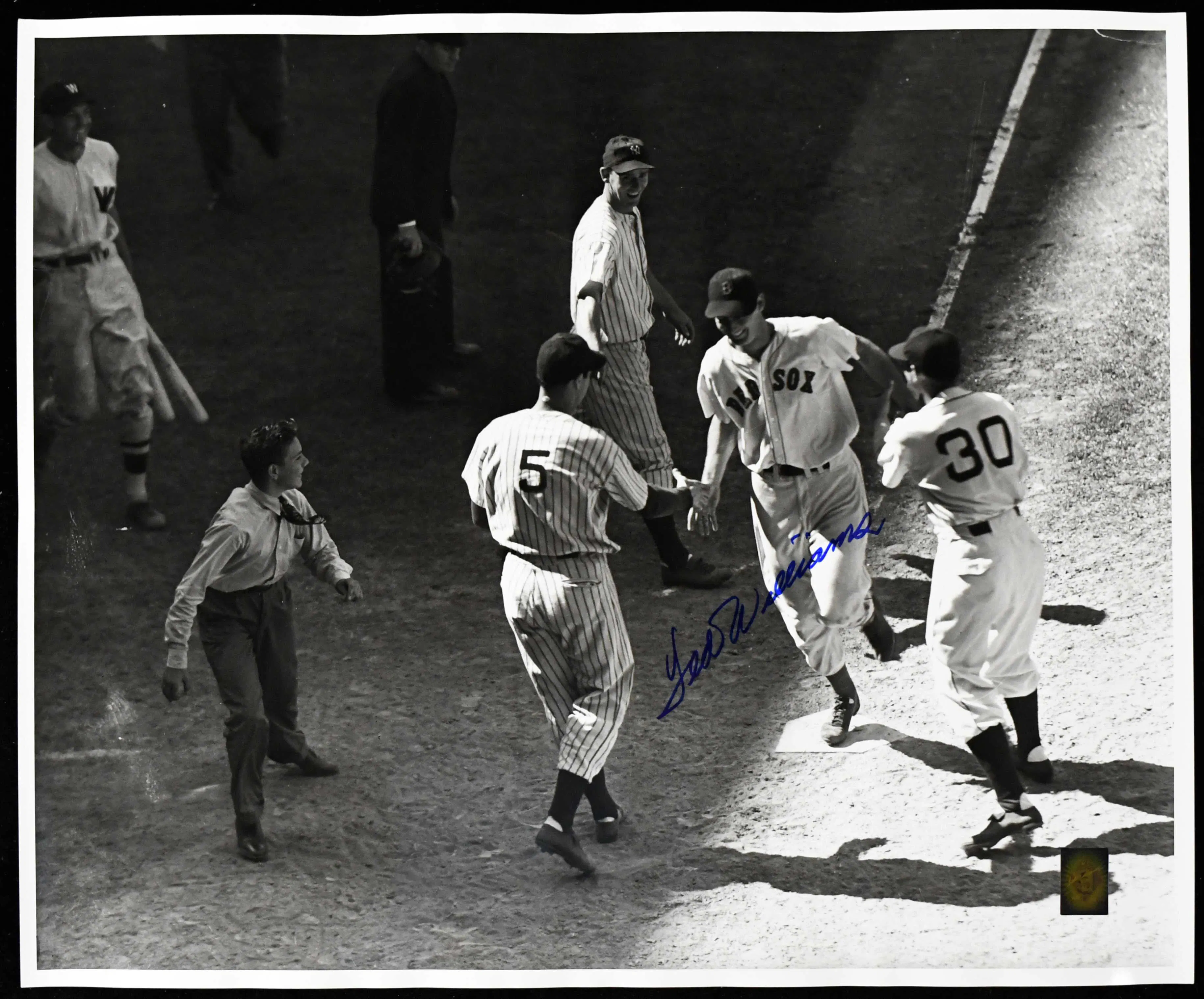 "Ted Williams signed 20""x24"" photograph - Green Diamond (EX/MT)