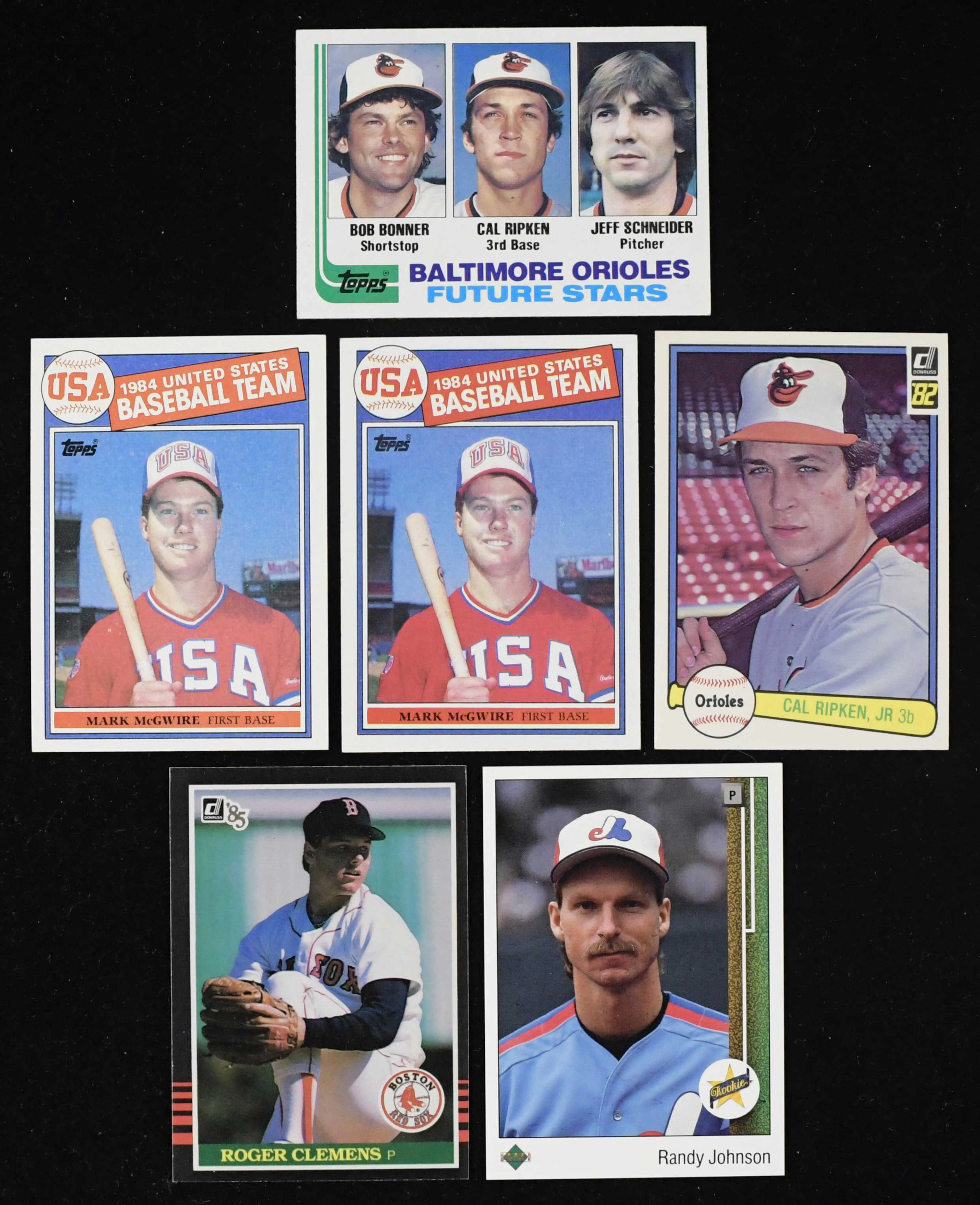 "Lot of (12) 1980s key rookie cards