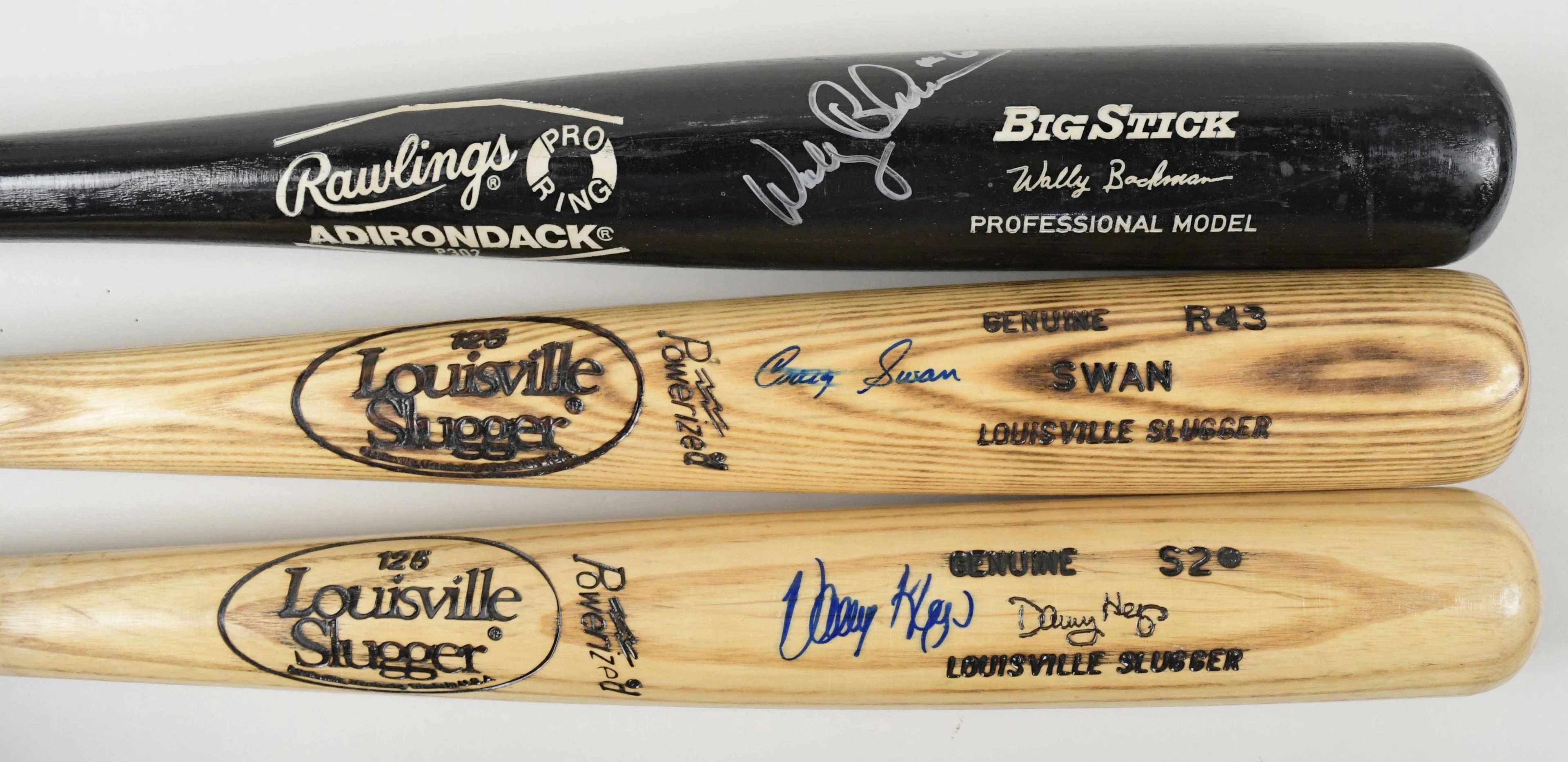 "Lot of (6) New York Mets signed professional model baseball bats (VG-NM)