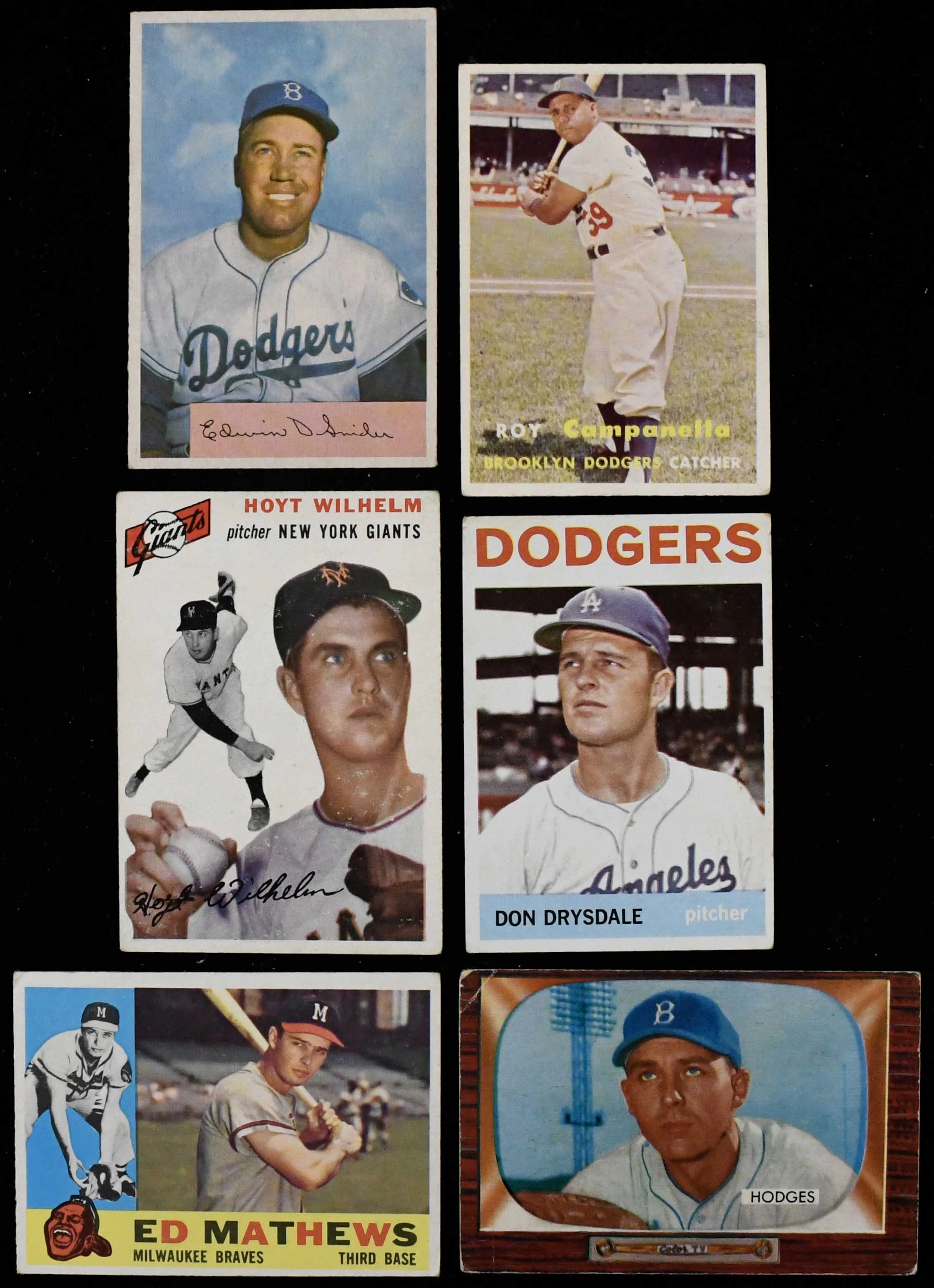 "Lot of (11) HOFers baseball cards from 1954-1970 (PR-EX)