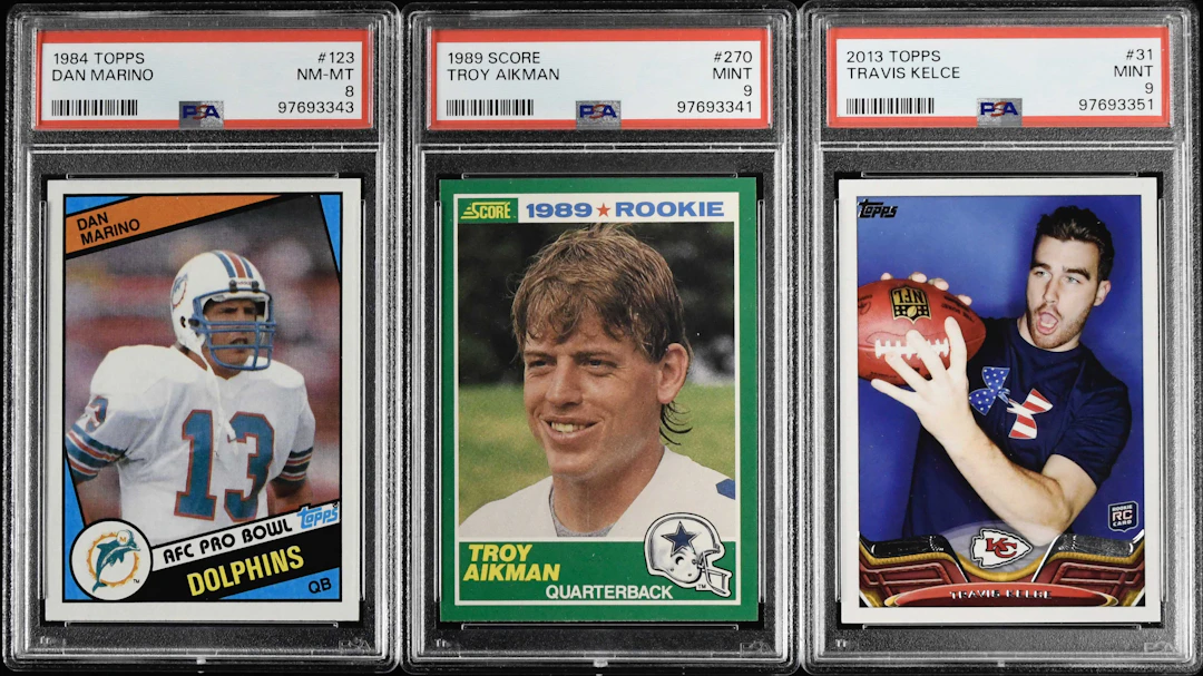 "Lot of (3) PSA-graded FB RCs with Marino