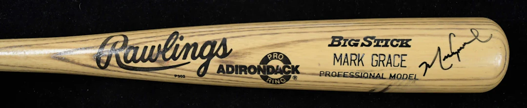 "Mark Grace signed 1988 rookie year professional model baseball bat (VG-VG/EX)