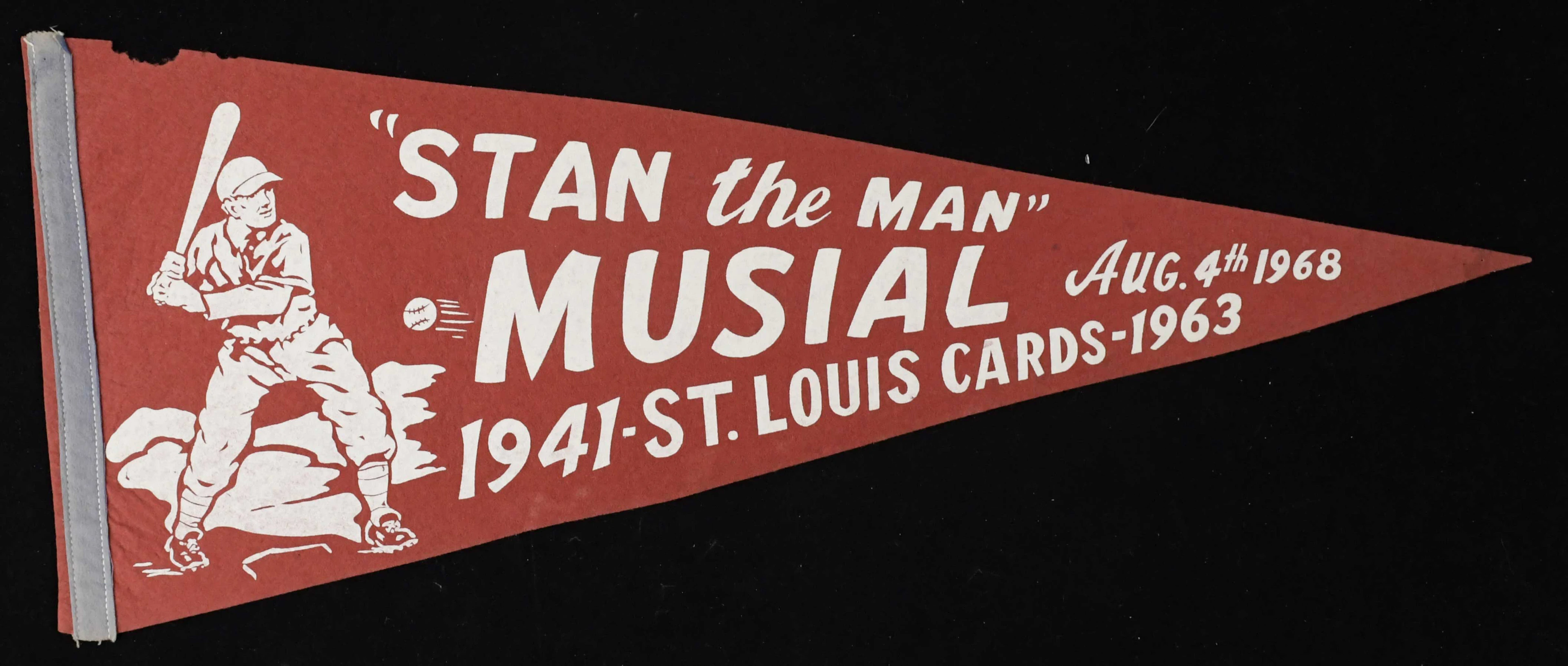 "Rare 1968 Stan Musial Day pennant (VG)