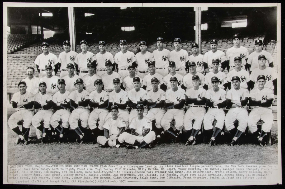"1951 New York Yankees large format team photograph with...