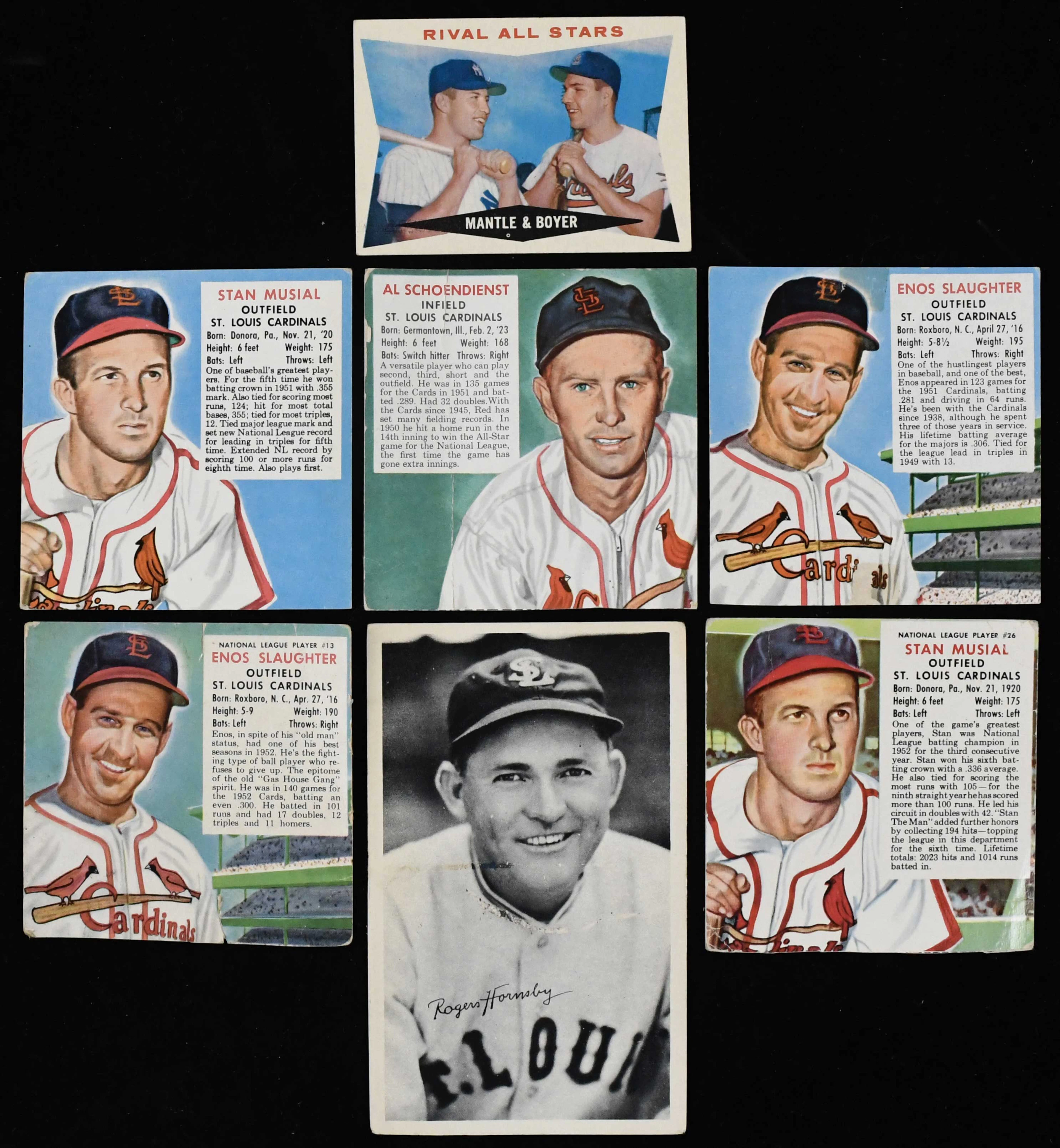 "Lot of (11) HOFers baseball cards from 1936-1963 (PR-EX)