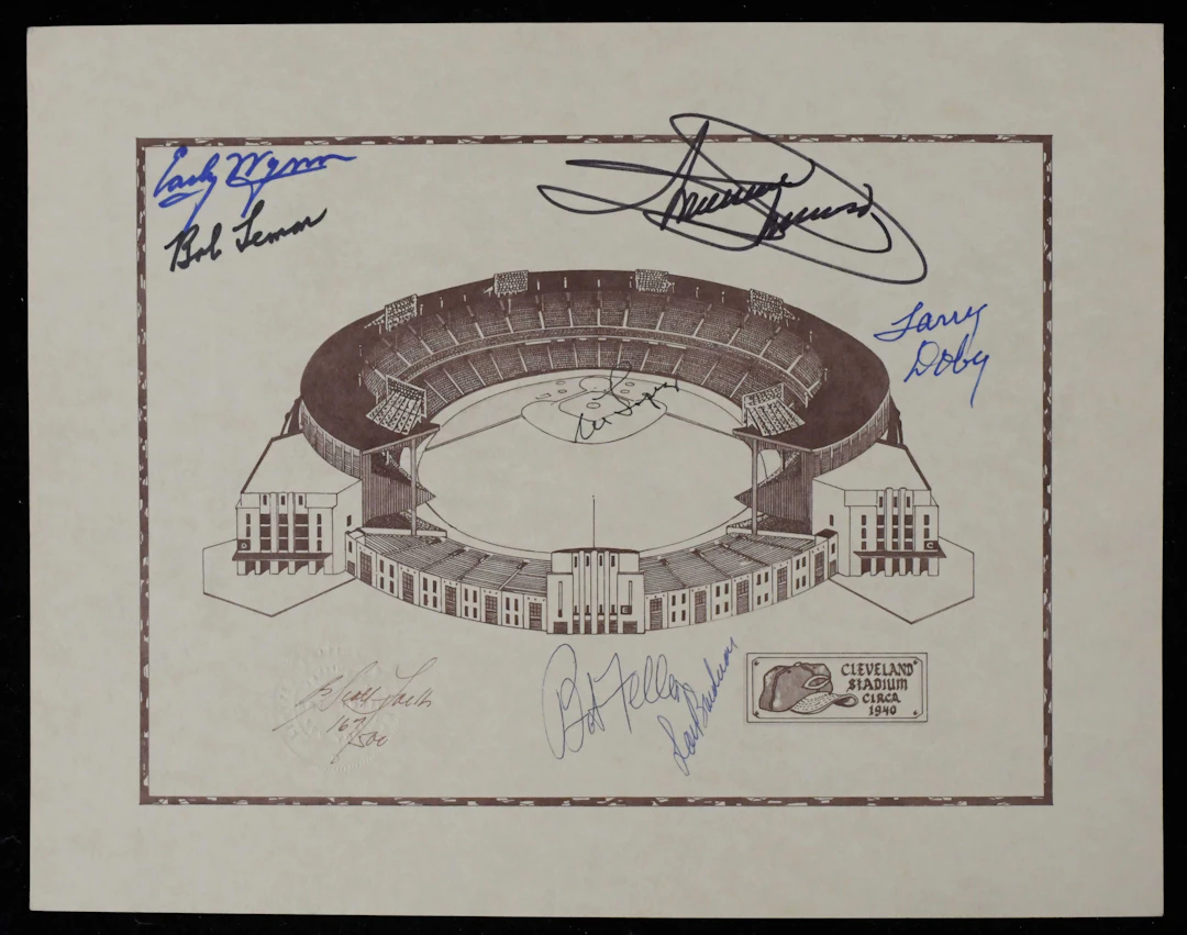 "Cleveland Indians HOFers multi-signed limited edition...