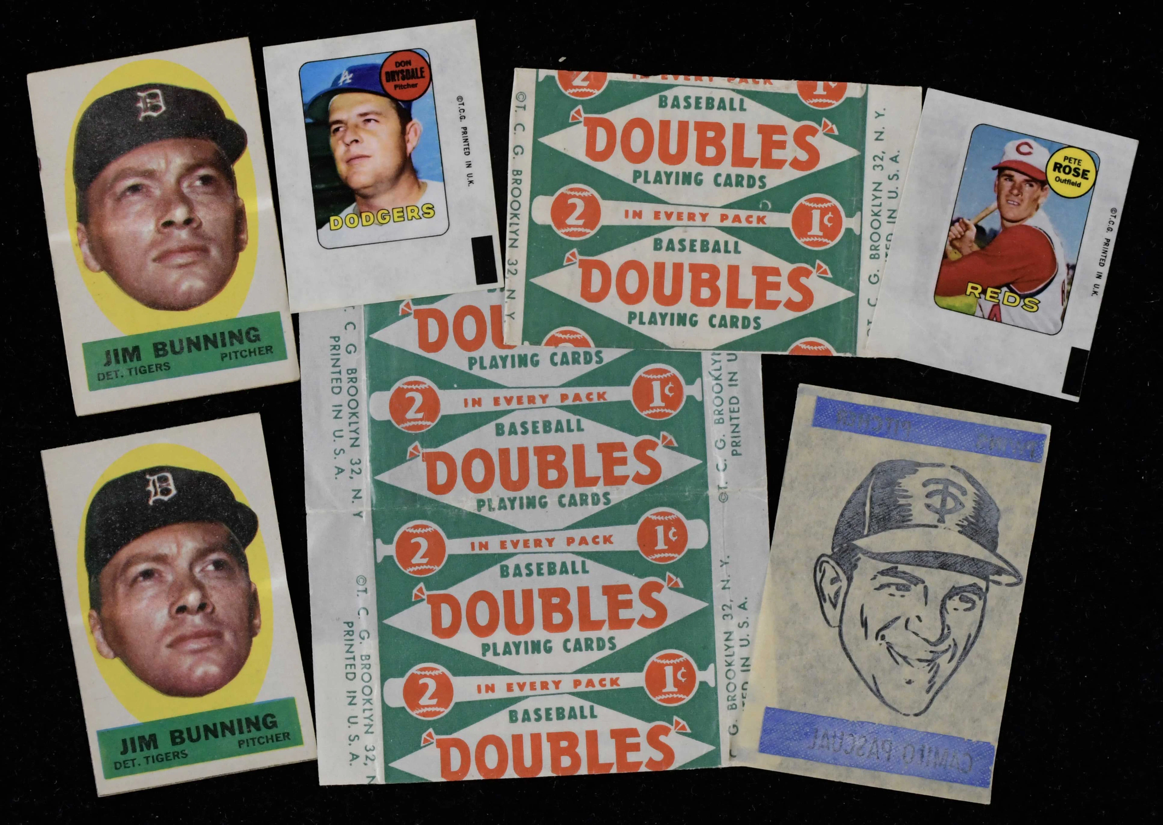 "Lot of (55) 1951-1969 Topps oddball items with wrappers
