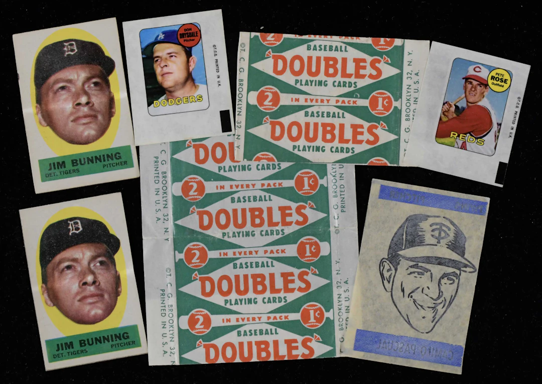 "Lot of (55) 1951-1969 Topps oddball items with wrappers