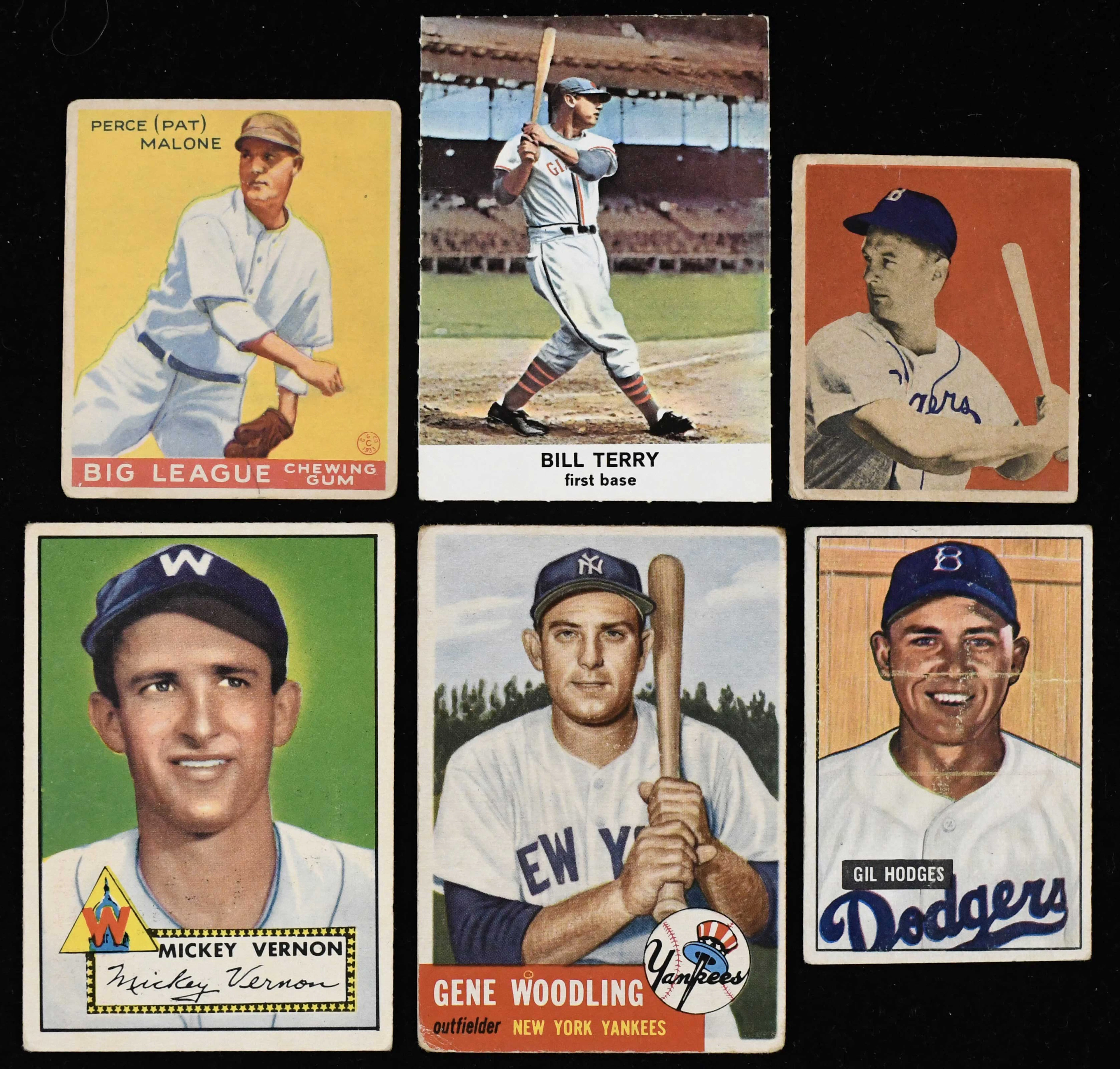 "Lot of (35) baseball cards from 1933-1961 including HOFers (PR-EX)