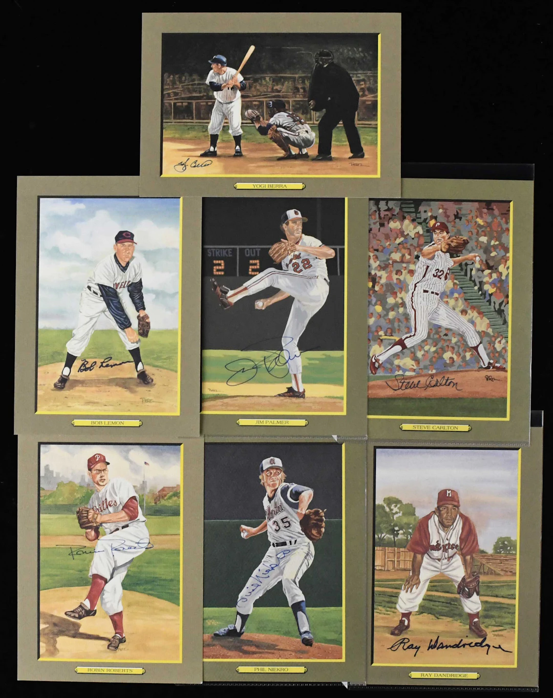 "Lot of (12) autographed Perez-Steele Great Moments...