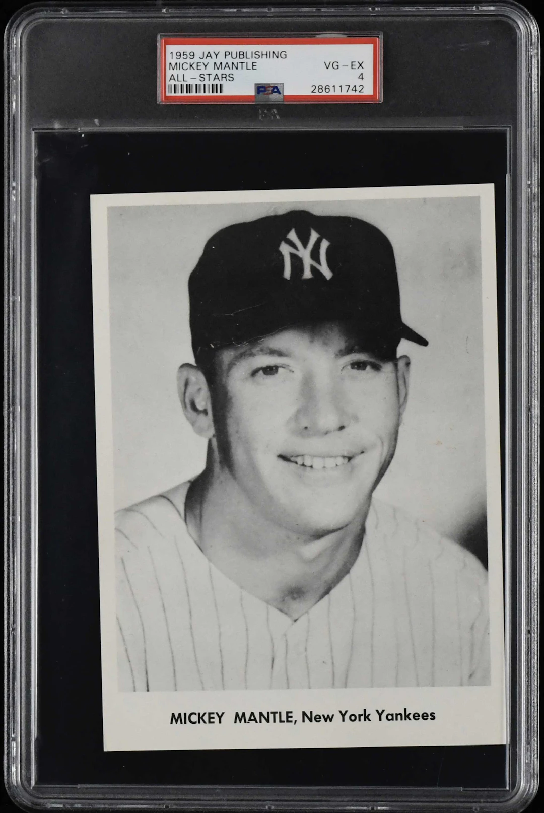 1959 Jay Publishing All-Stars Mickey Mantle (PSA 4 VG/EX)