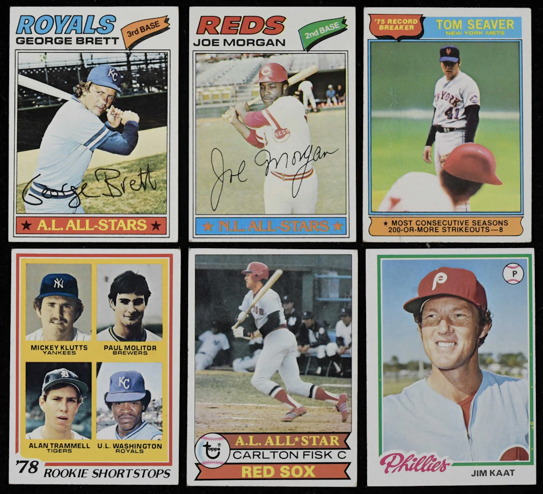 "Lot of (1,100) different Topps Baseball cards from 1976-1979 (GD-NM)