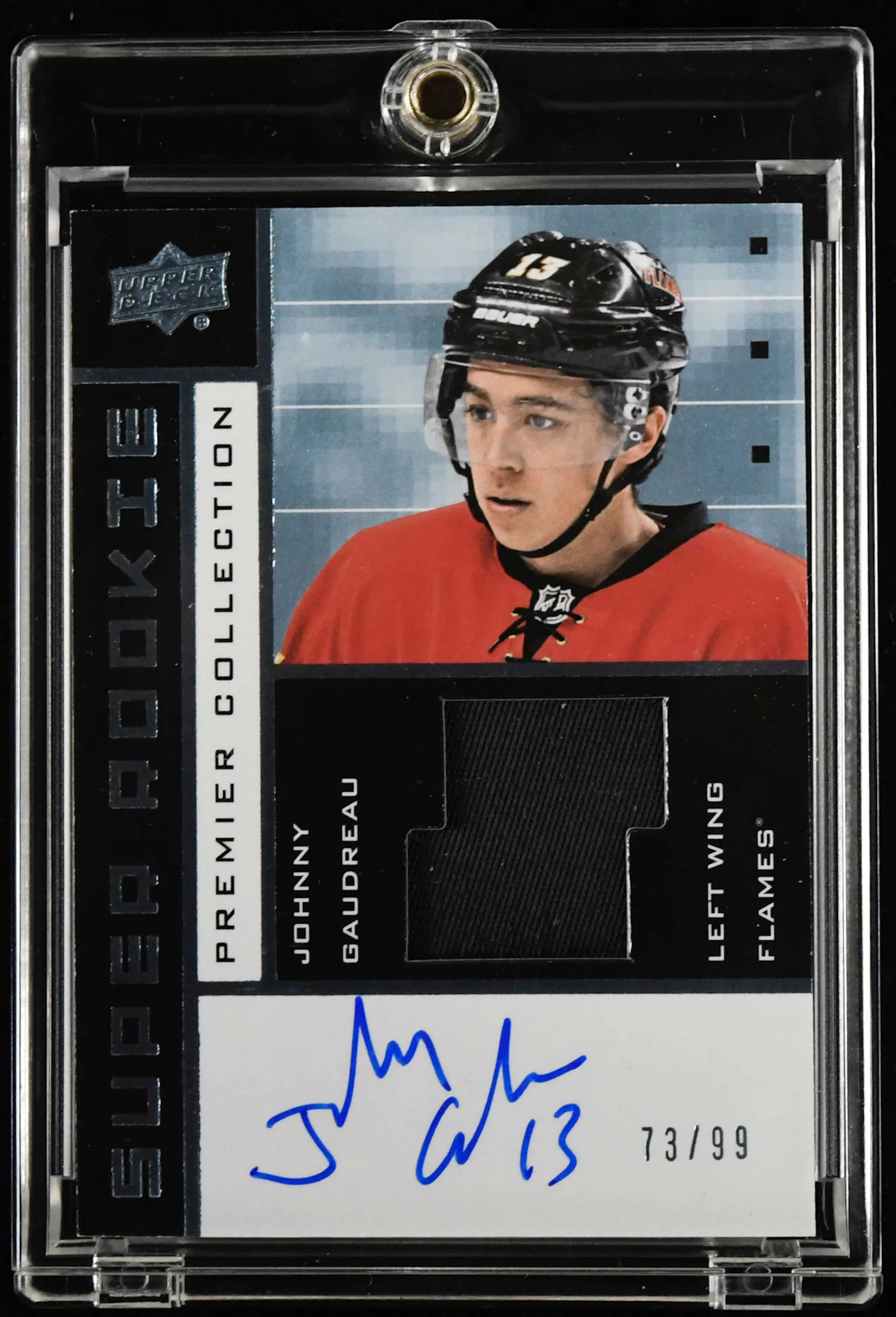 "Johnny Gaudreau signed 2014-15 Upper Deck Premier serial...