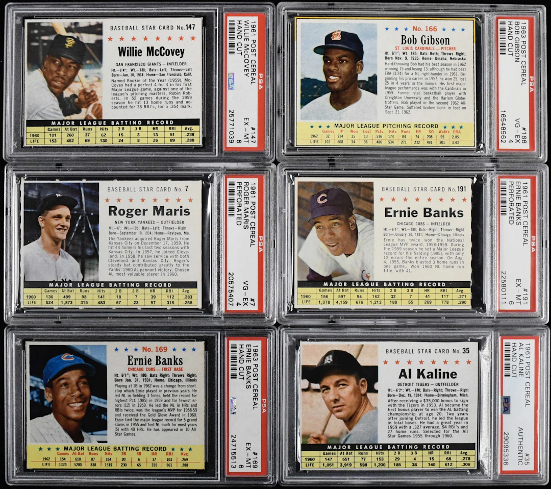 "Lot of (6) 1961-1963 Post PSA-graded stars