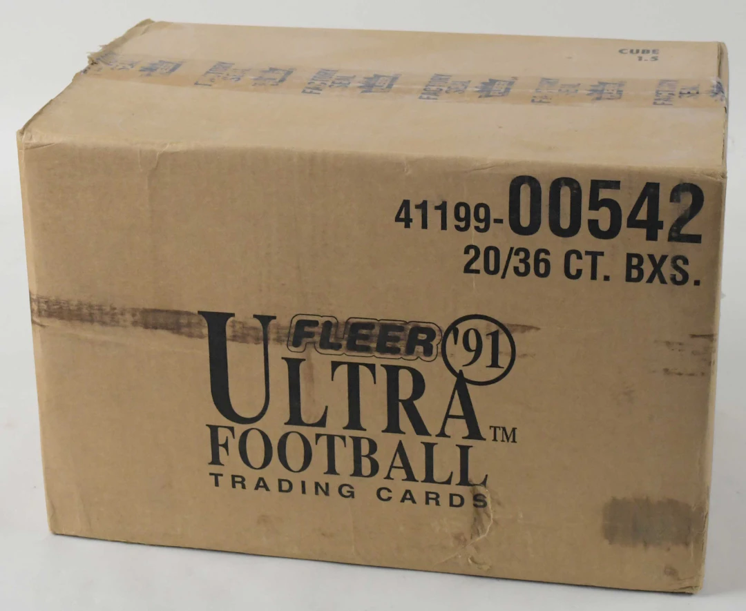 "1991 Fleer Ultra football factory-sealed wax case (20...