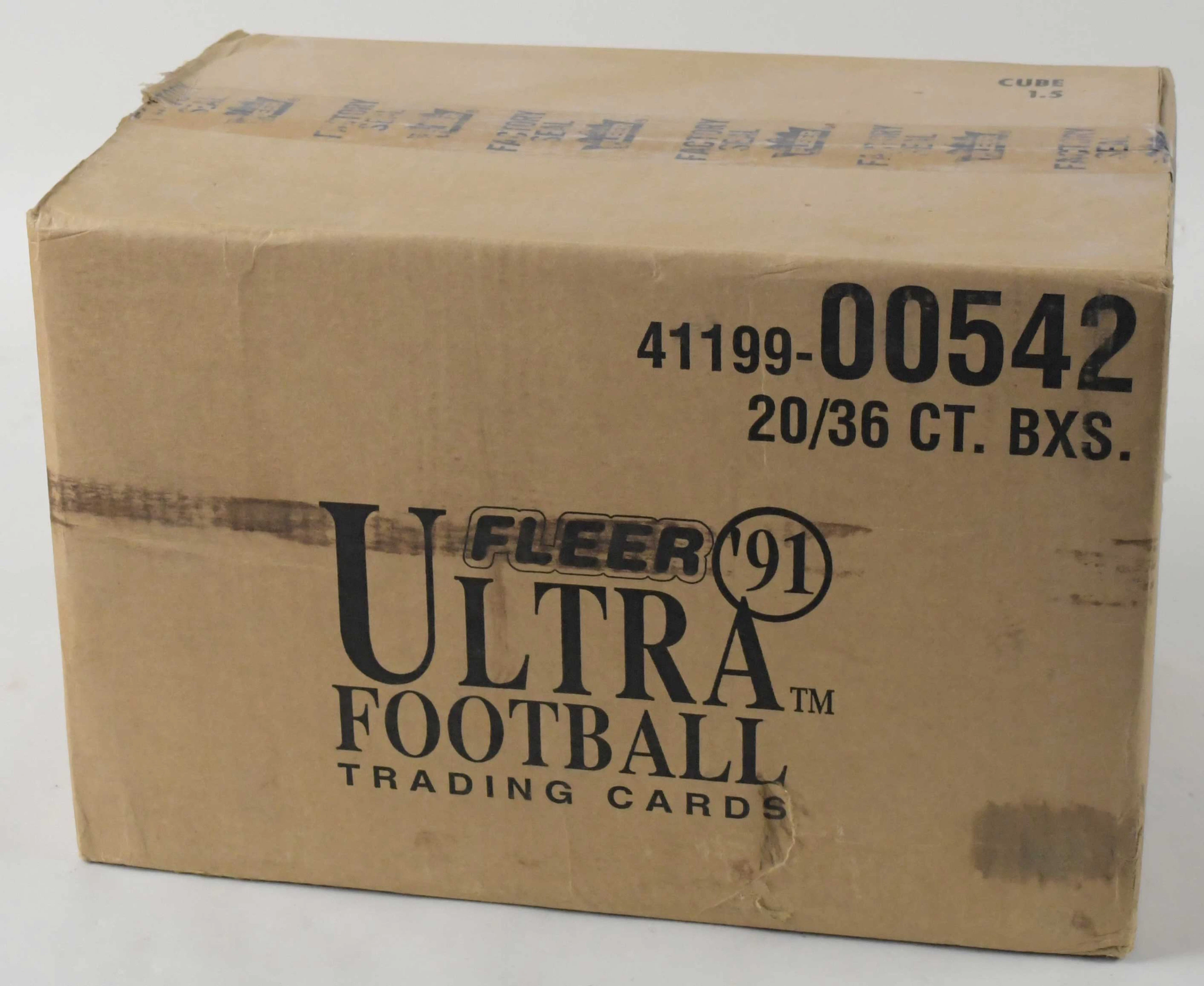 "1991 Fleer Ultra football factory-sealed wax case (20...