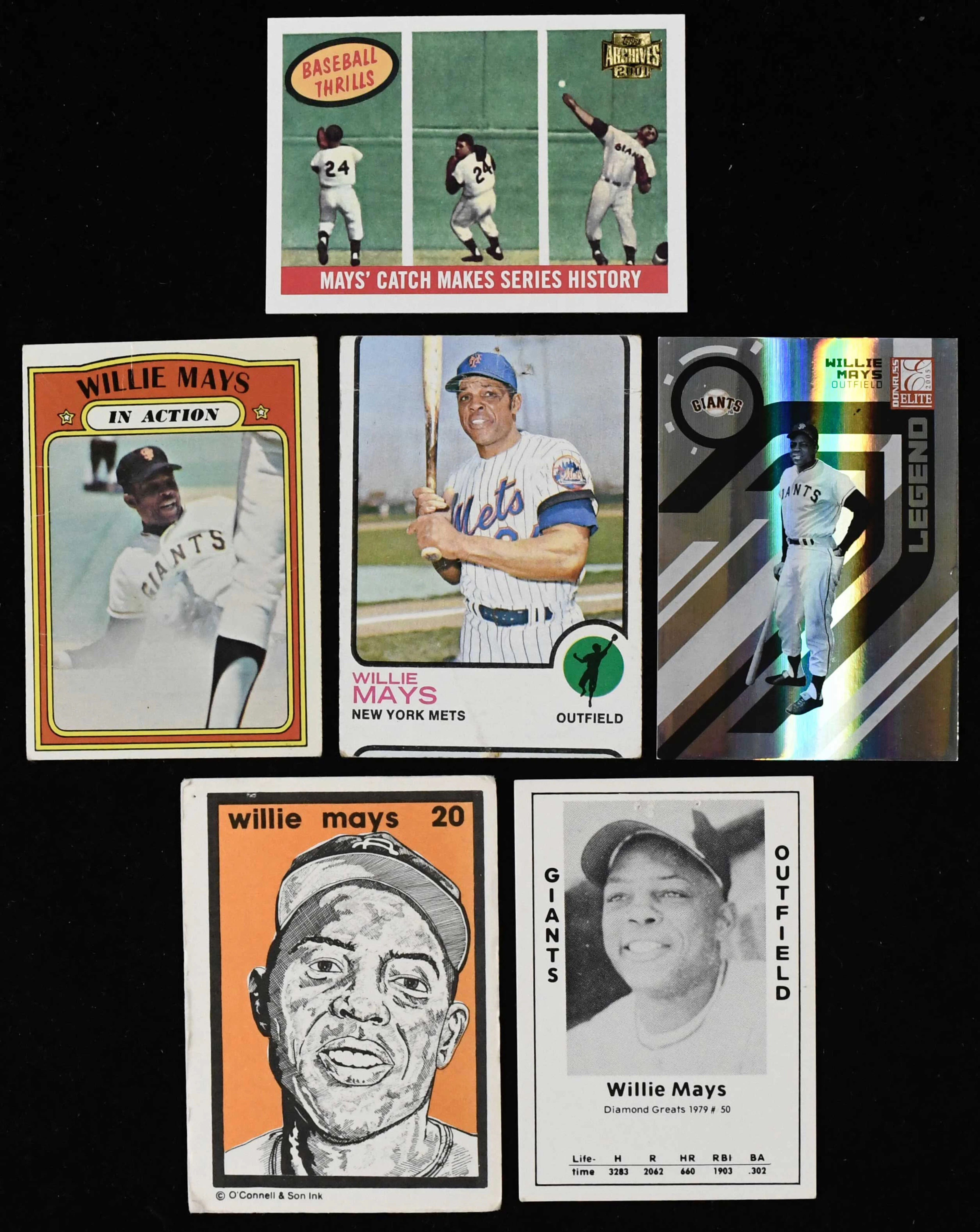 "Lot of (300+) Willie Mays related trading cards (PR-NM)...