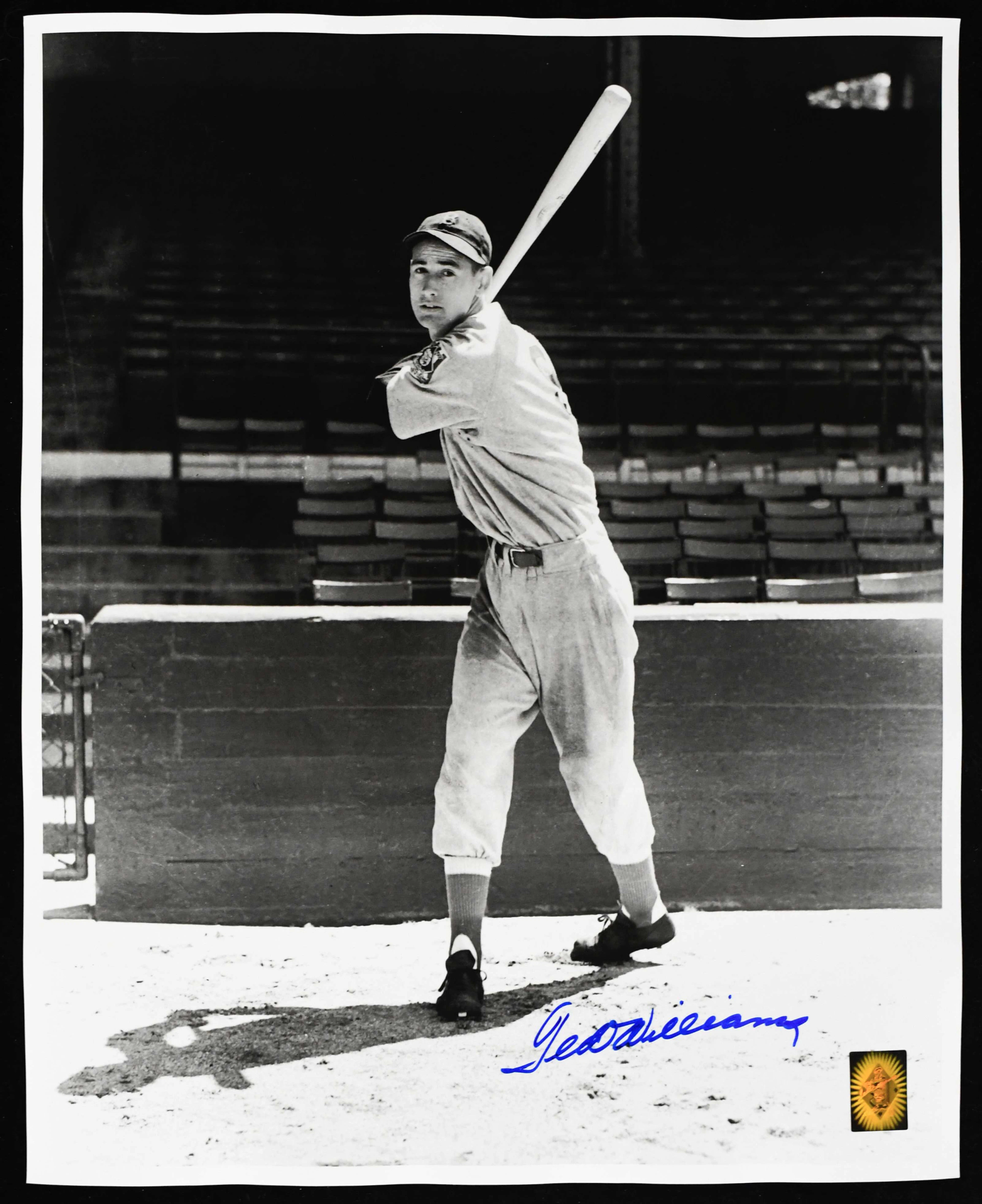 "Ted Williams signed 16""x20"" photograph - Green Diamond (EX/MT)