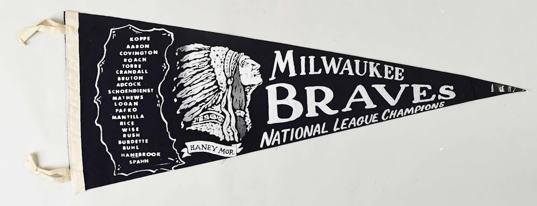 "Milwaukee Braves 1958 National League Champions pennant (EX)