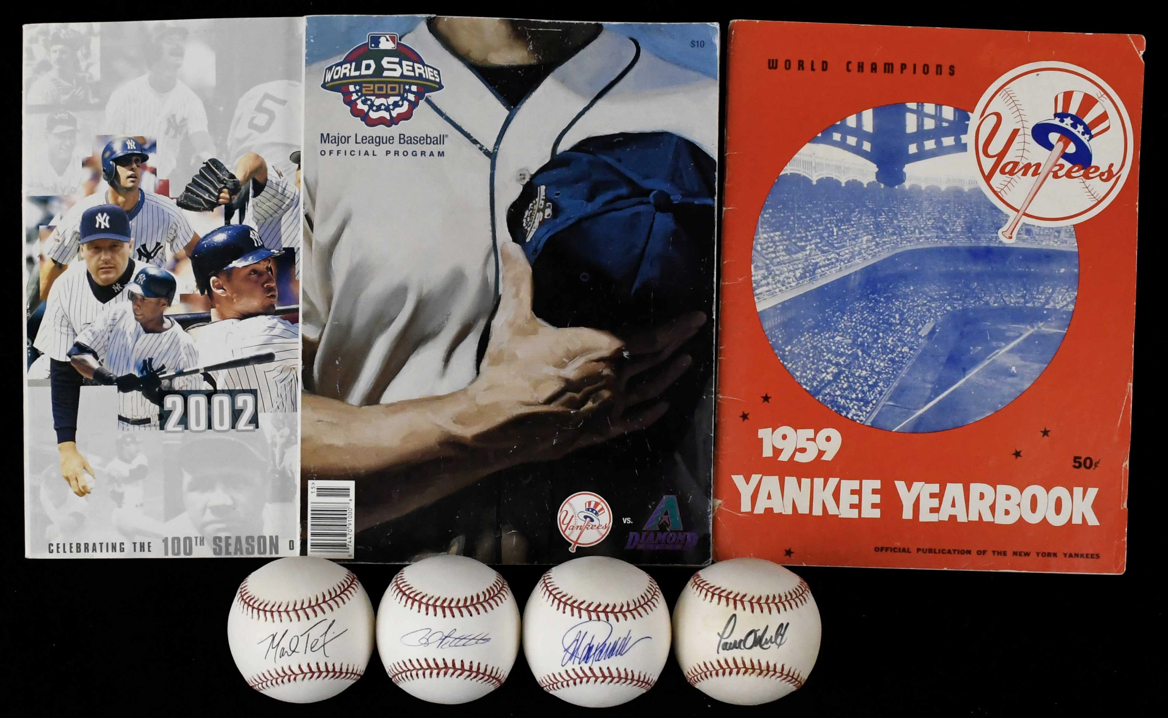 "Nice lot of New York Yankees signed baseballs plus...