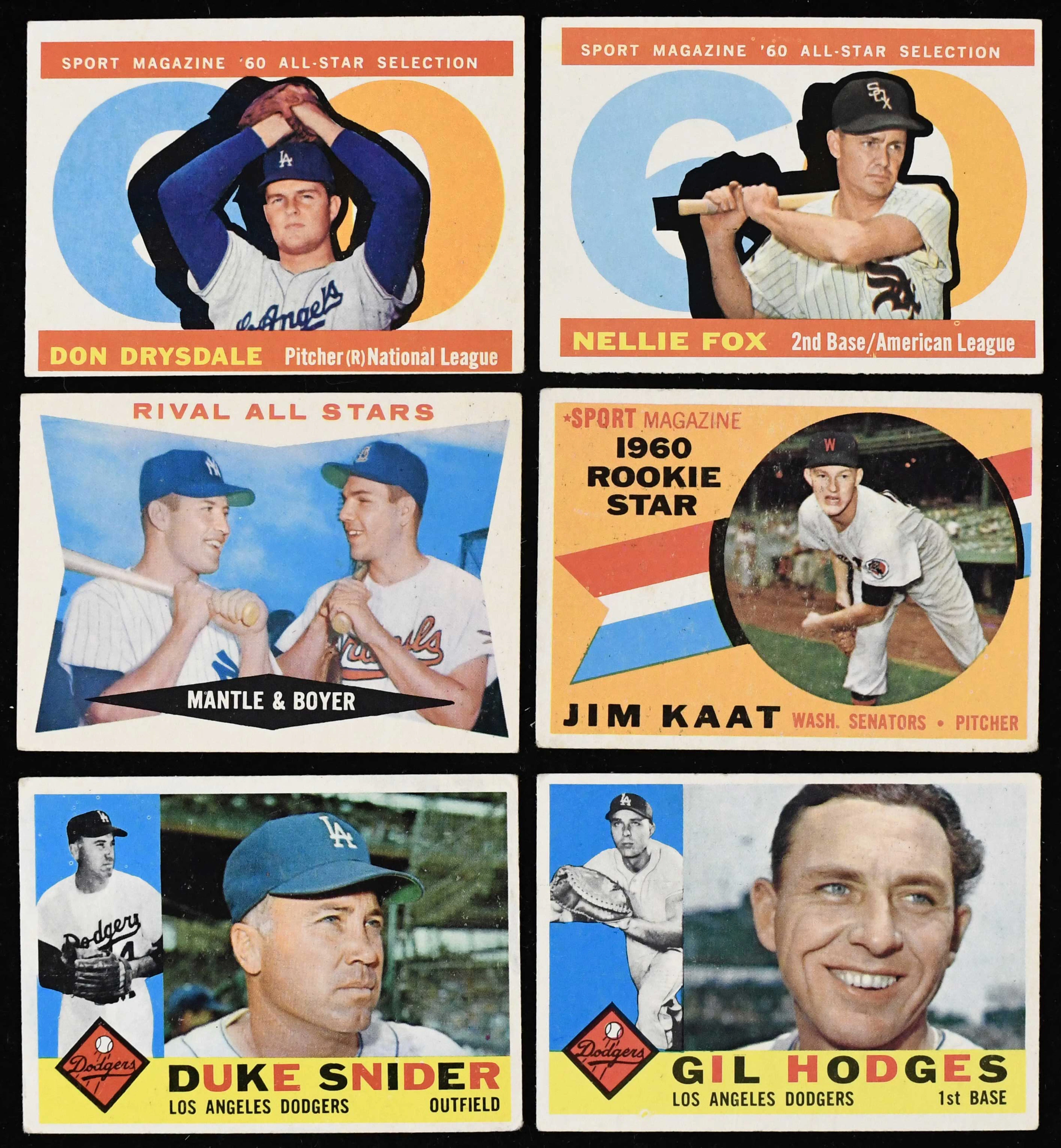 "1960 Topps partial set (491/572) with HOFers