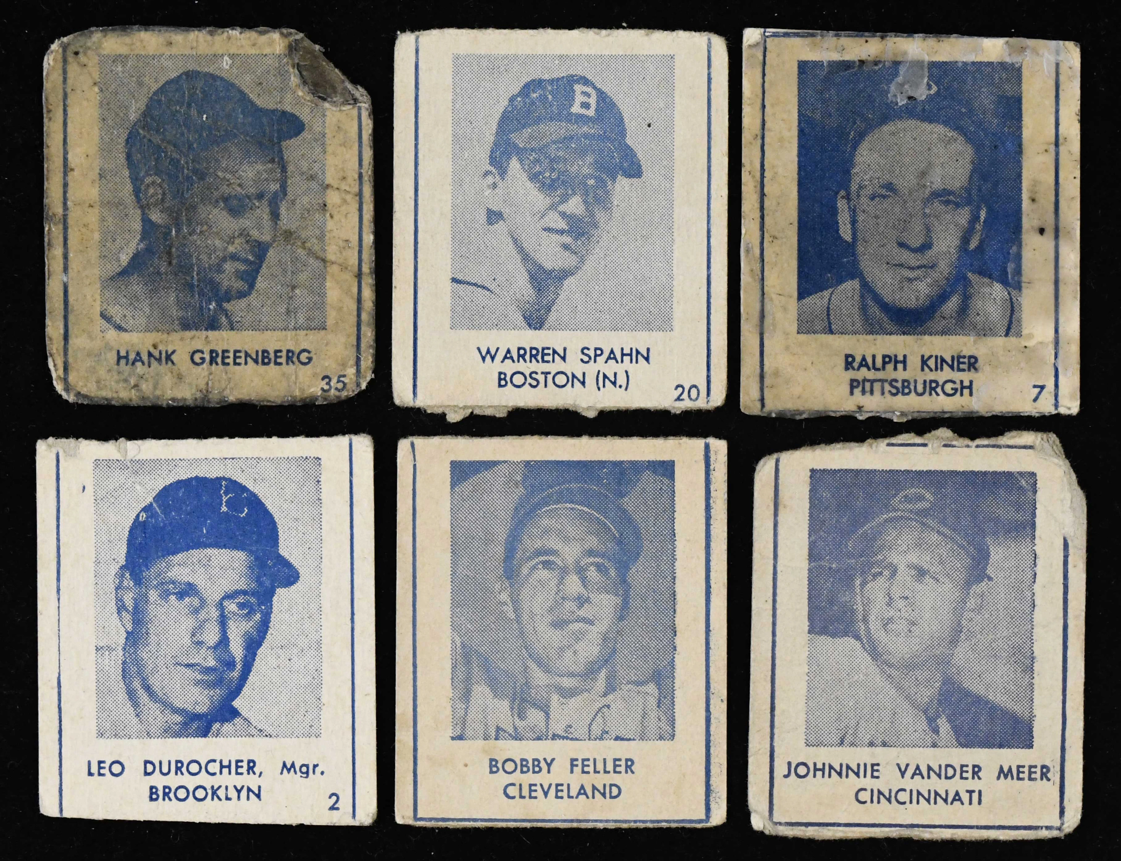 "Lot of (31) 1948 R346 Blue Tint cards with HOFers