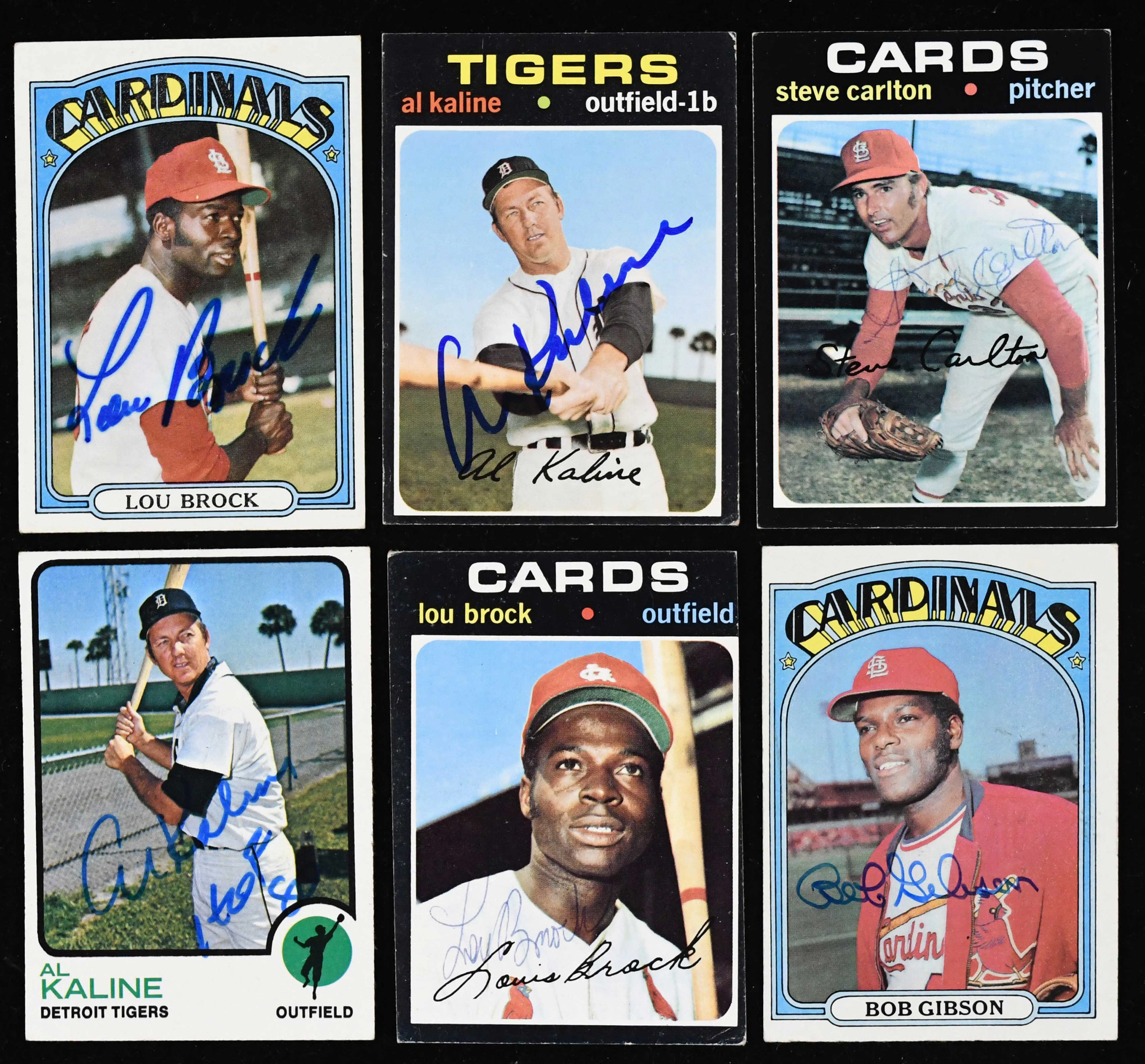 "Lot of (12) Hall of Famer autographed 1968-1973 Topps cards (Sigs