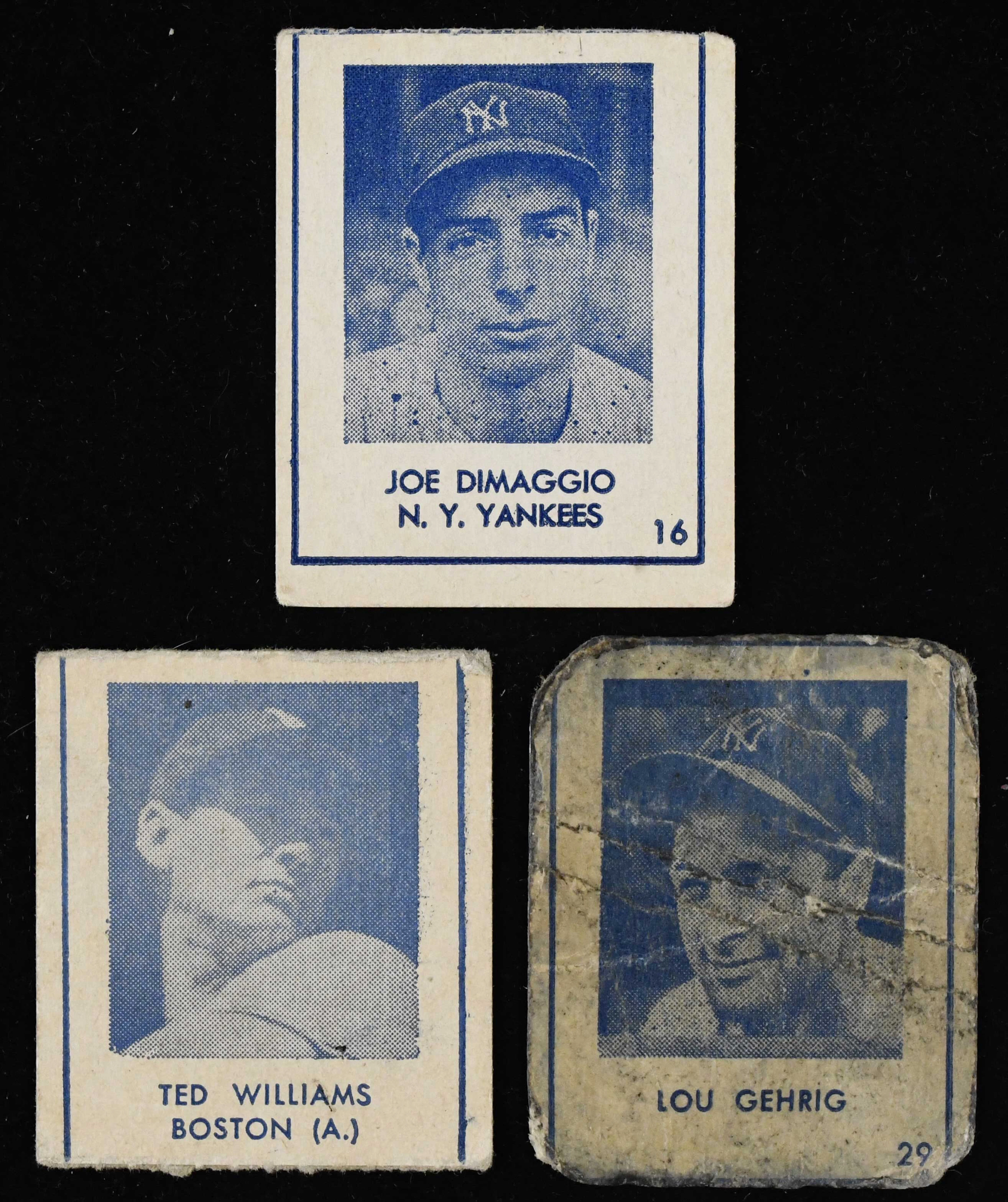 "Lot of (3) 1948 R346 Blue Tint key cards