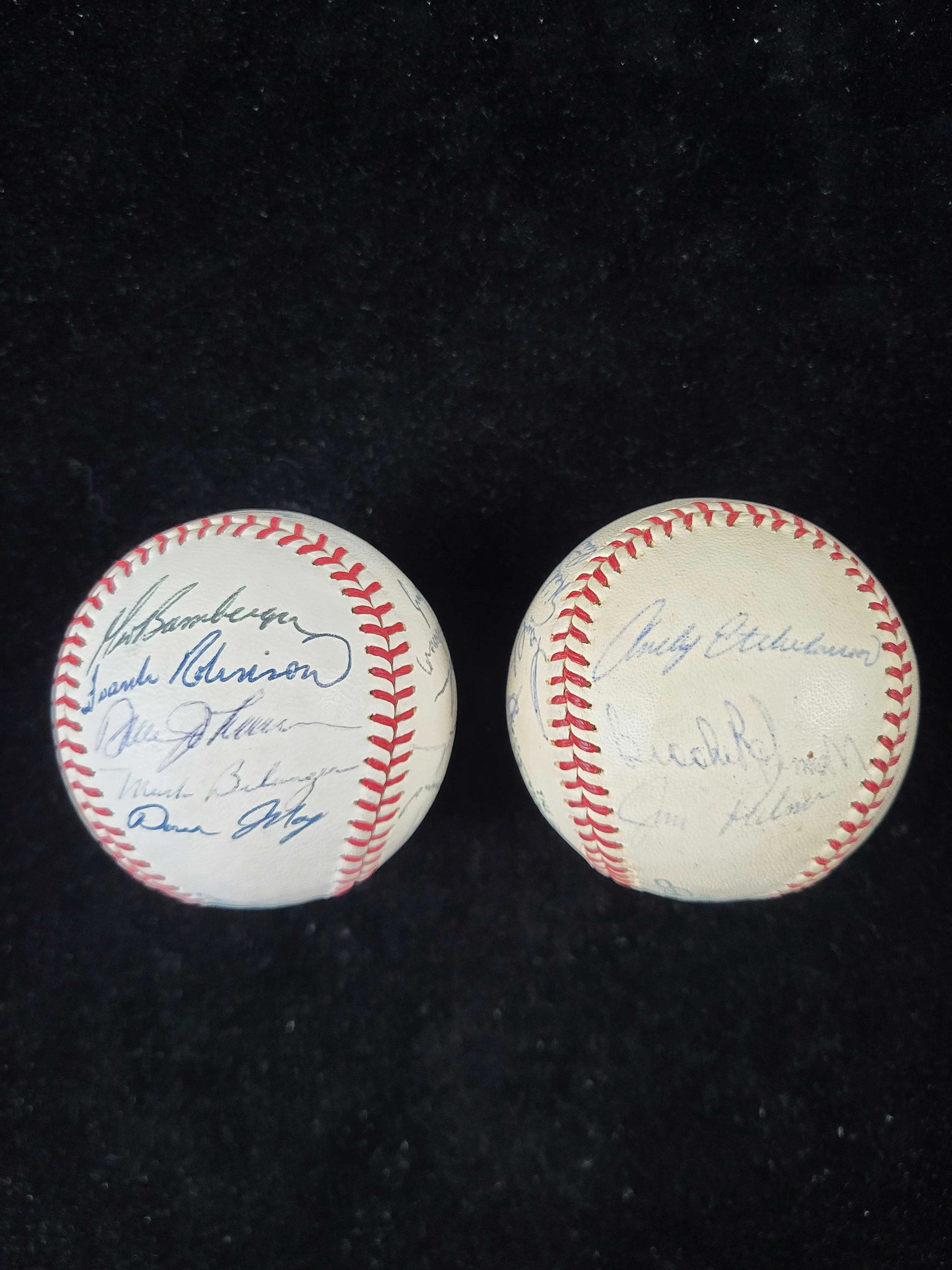 "1968 and 1969 Baltimore Orioles team signed baseballs (EX-EX/MT)