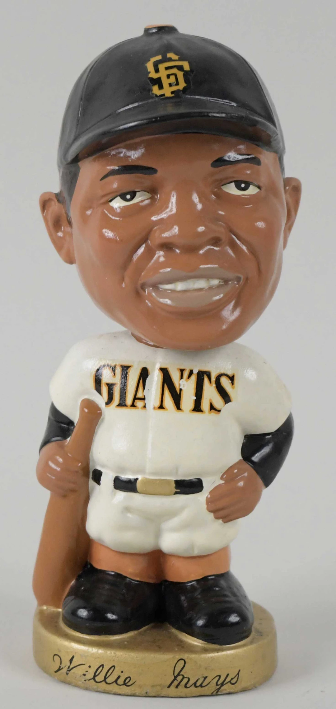 "Willie Mays gold base nodder (EX/MT see description)