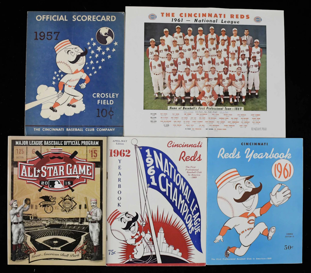 "Lot of Cincinnati Reds memorabilia from 1957-2015 (VG-NM)