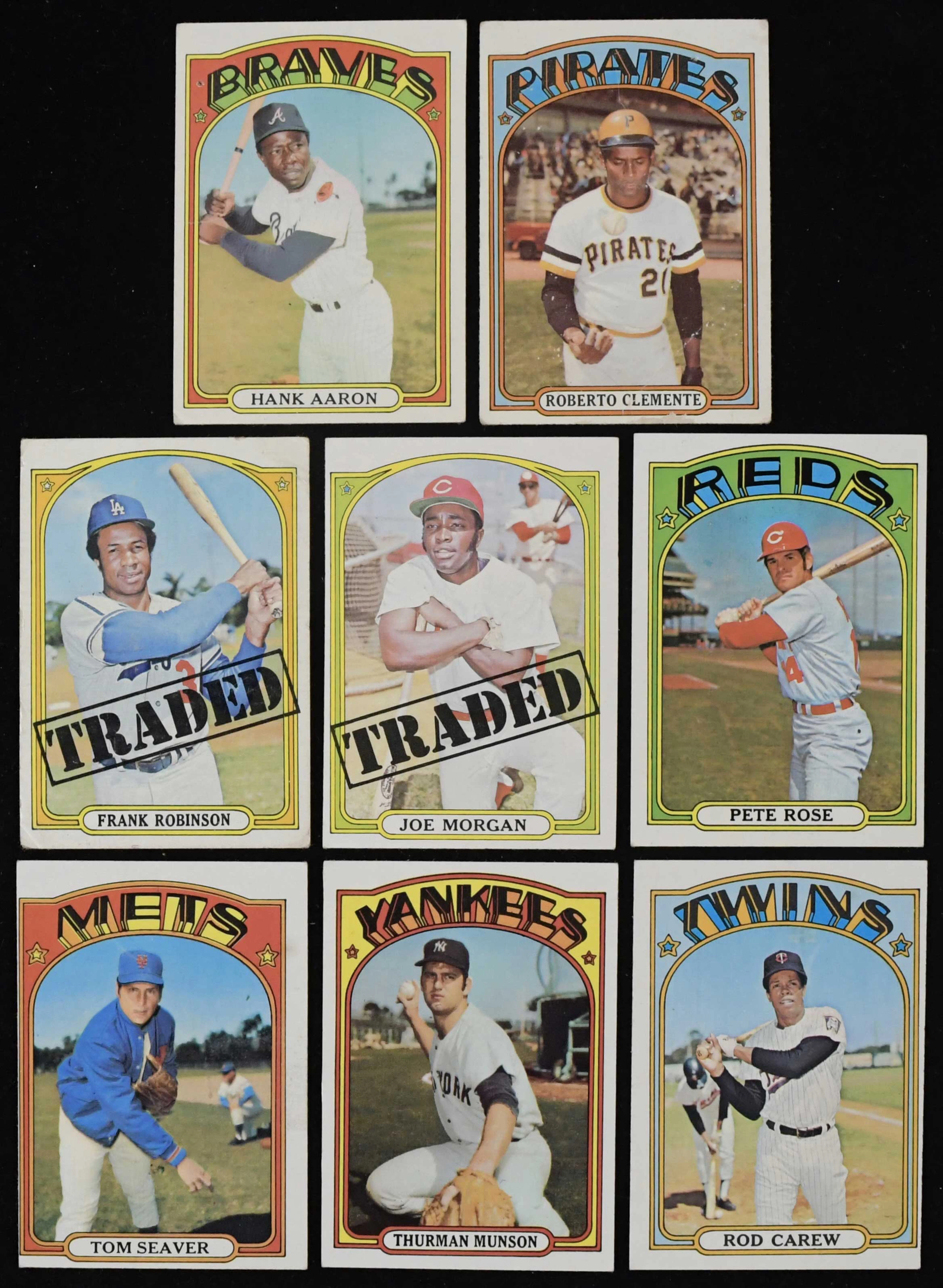 "1972 Topps partial set (354/787) with many HOFers