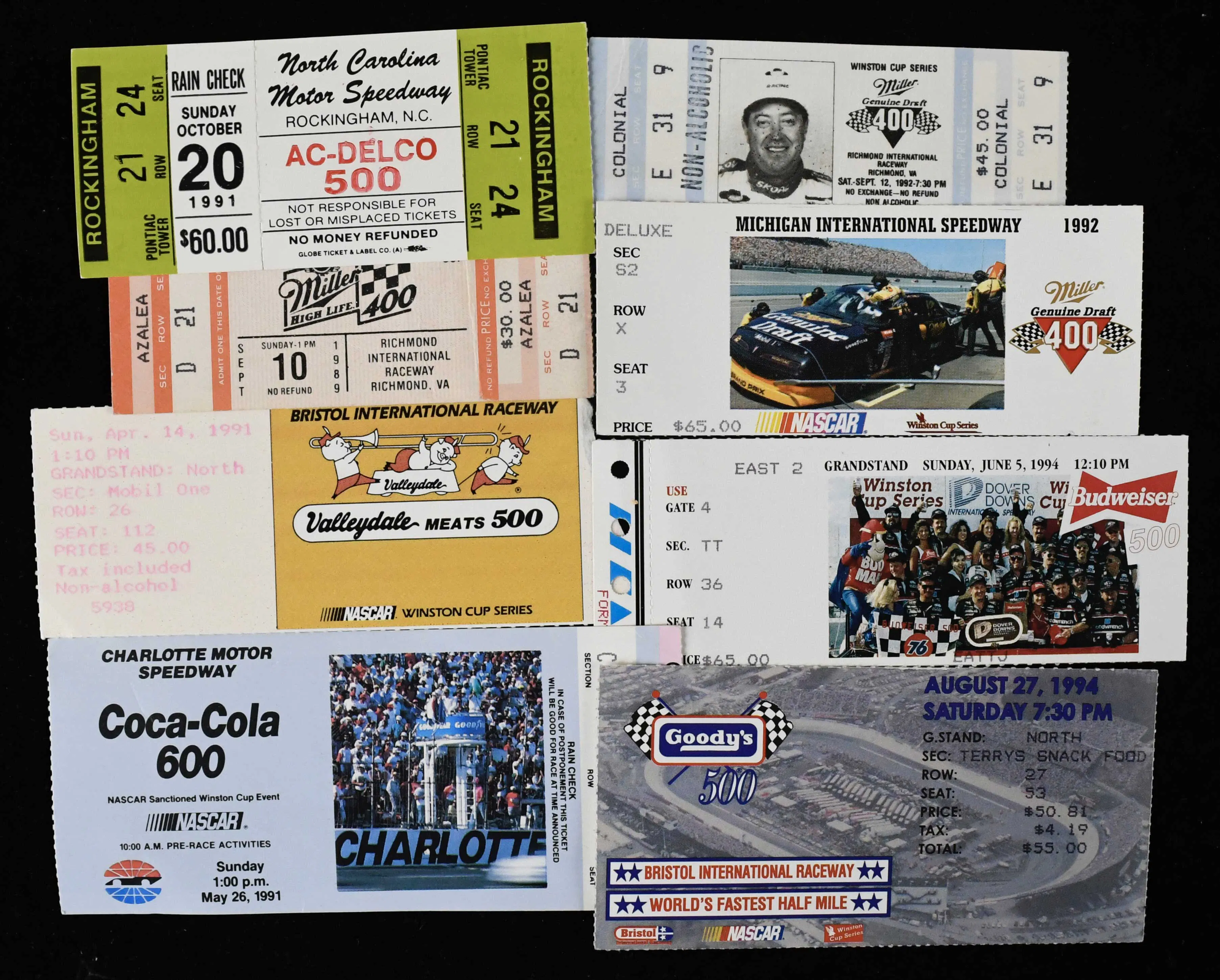 "Lot of (38) Rusty Wallace & Davey Allison NASCAR win...