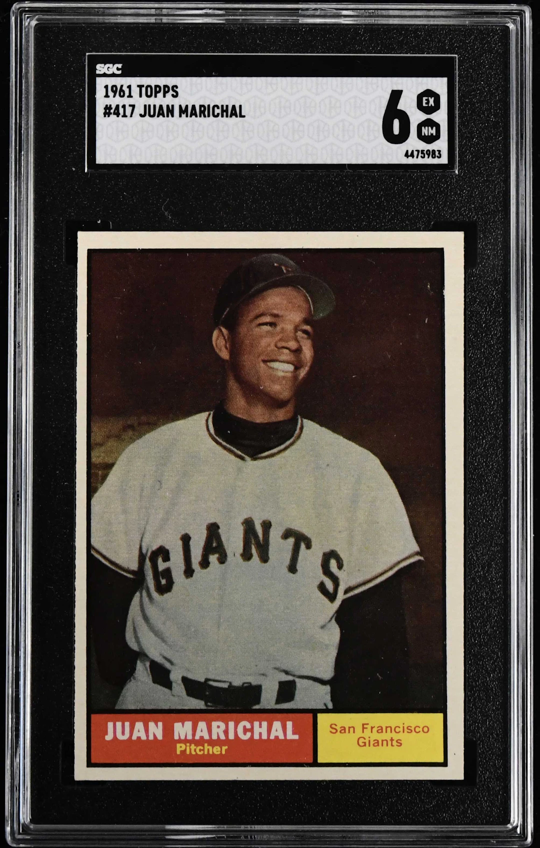 1961 Topps #417 Juan Marichal (SGC 6 EX NM) Exceptional...