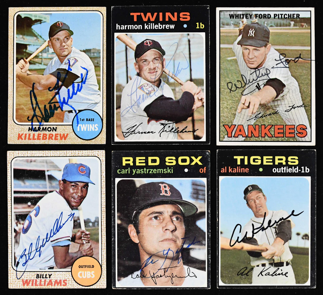 "Lot of (12) Hall of Famer autographed 1967-1971 Topps cards (Sigs