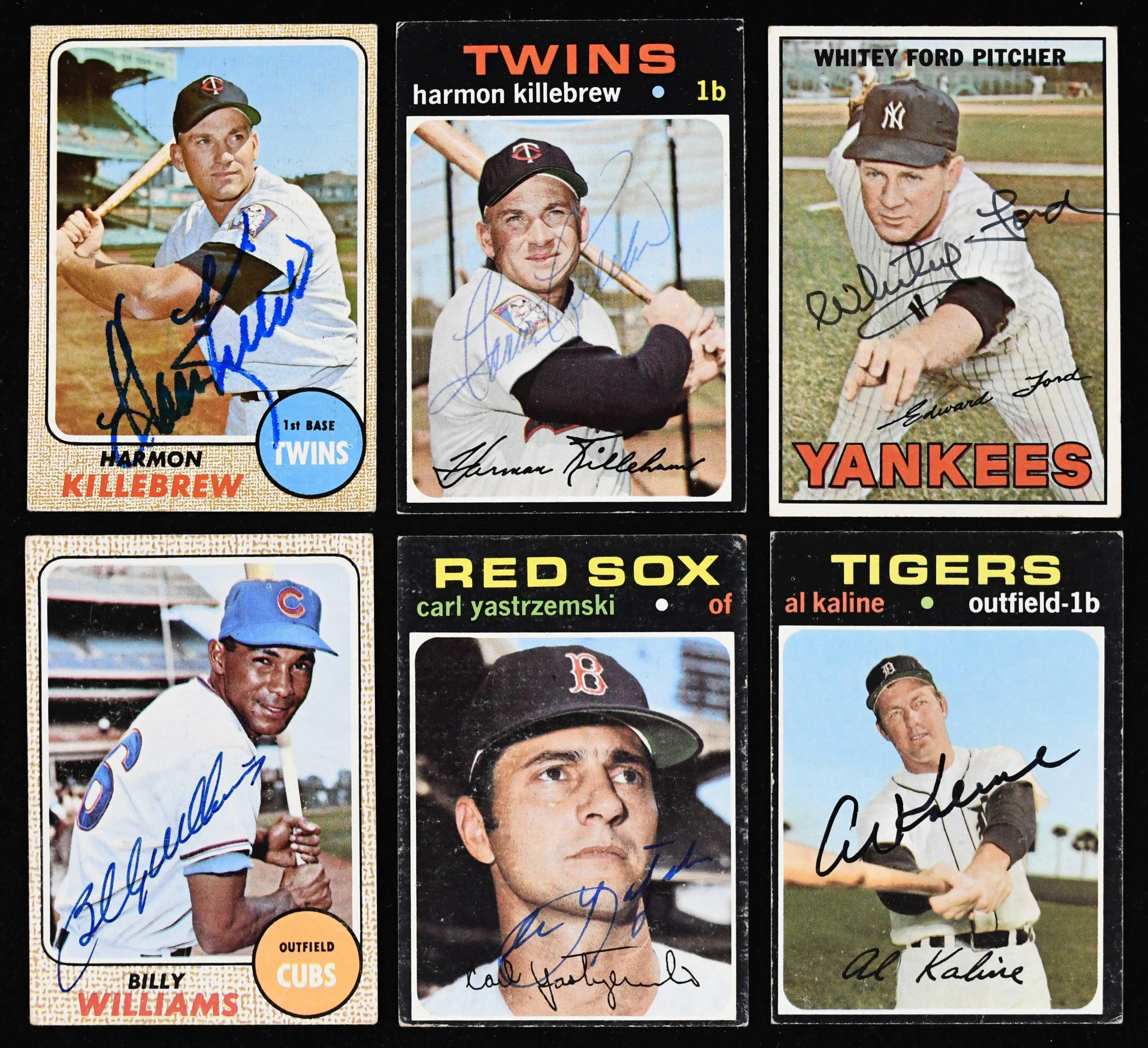 "Lot of (12) Hall of Famer autographed 1967-1971 Topps cards (Sigs