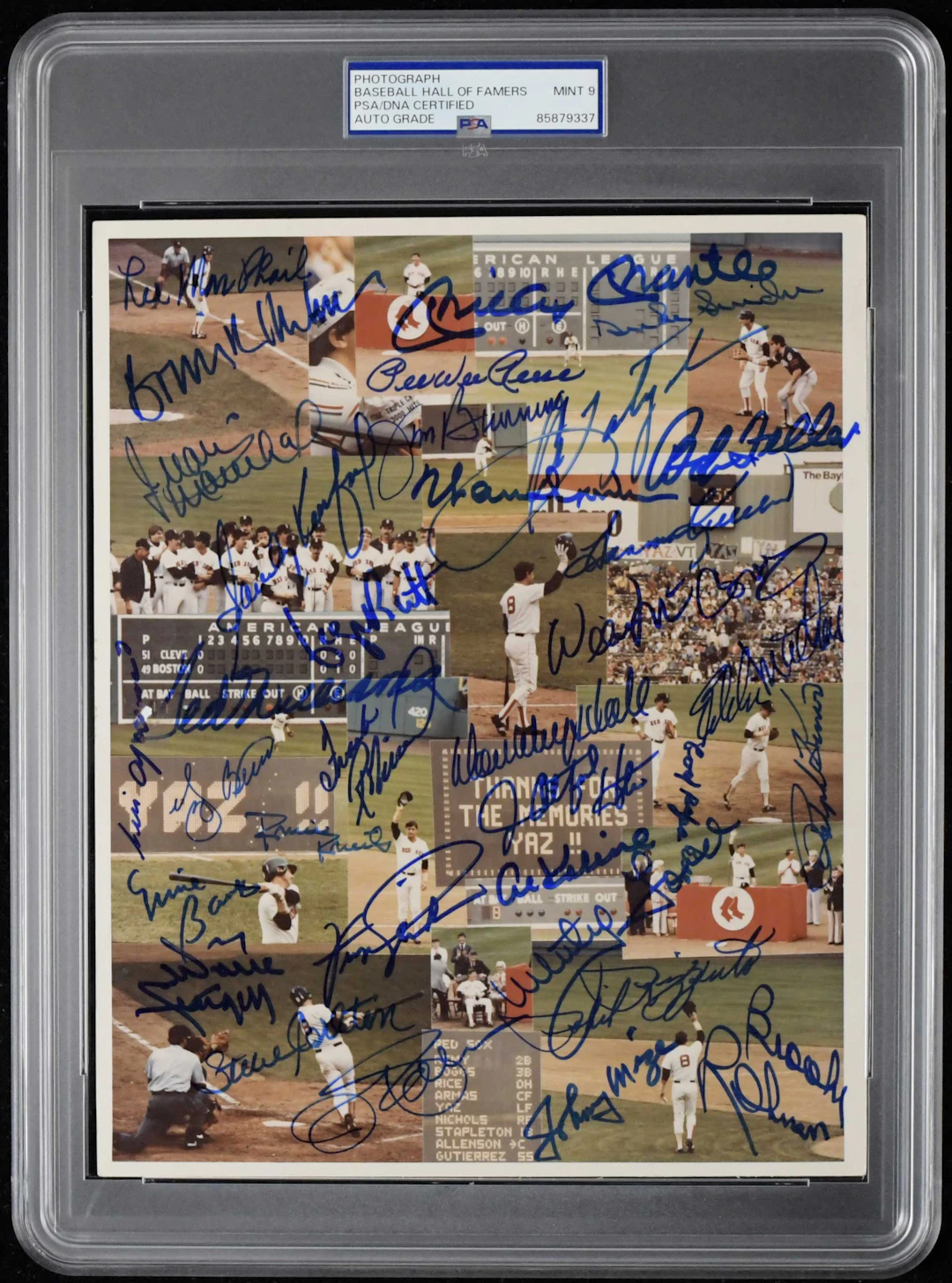 "Hall of Famers autographed Carl Yastrzemski final season...
