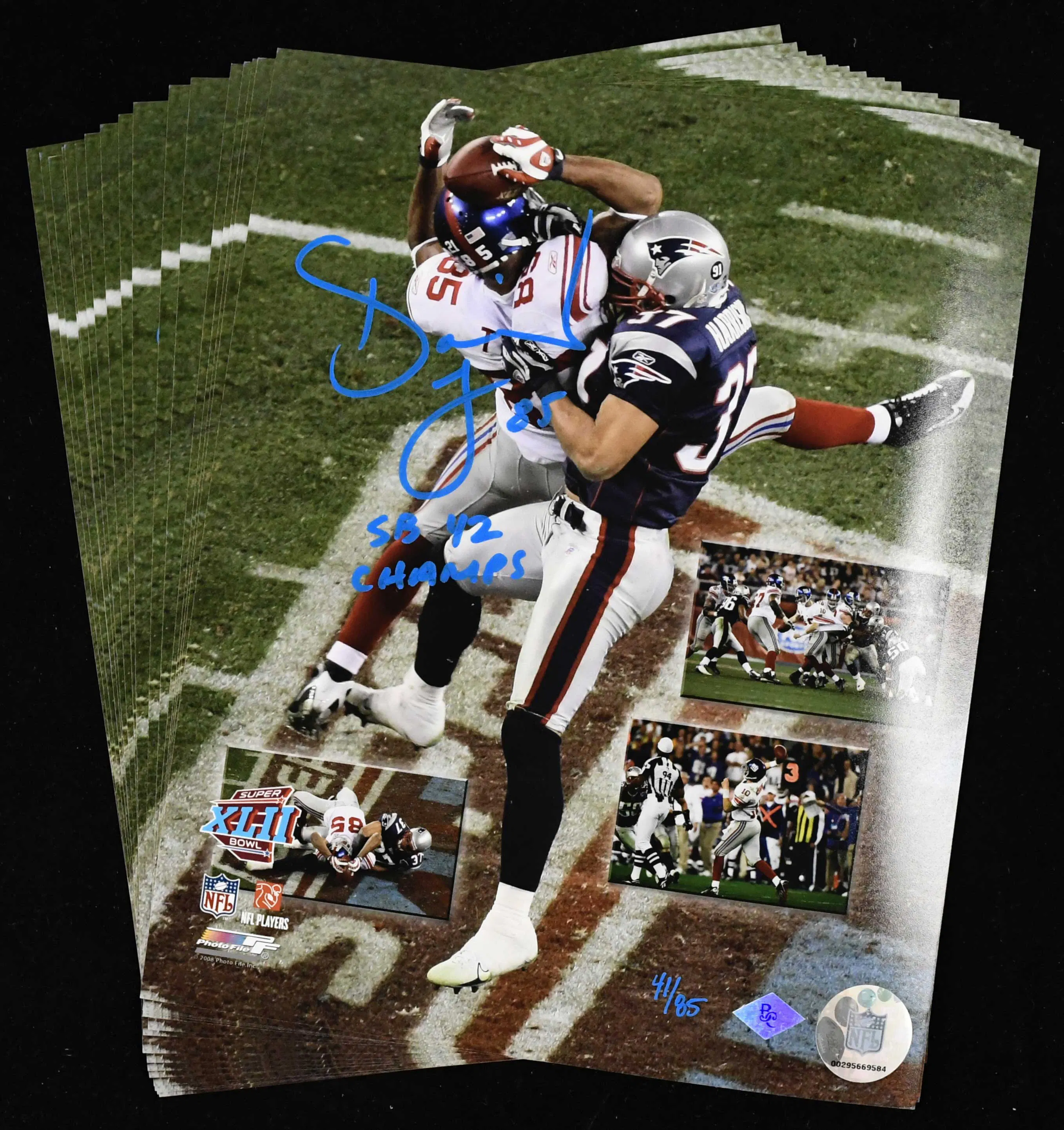 "Lot of (17) David Tyree signed & inscribed limited...