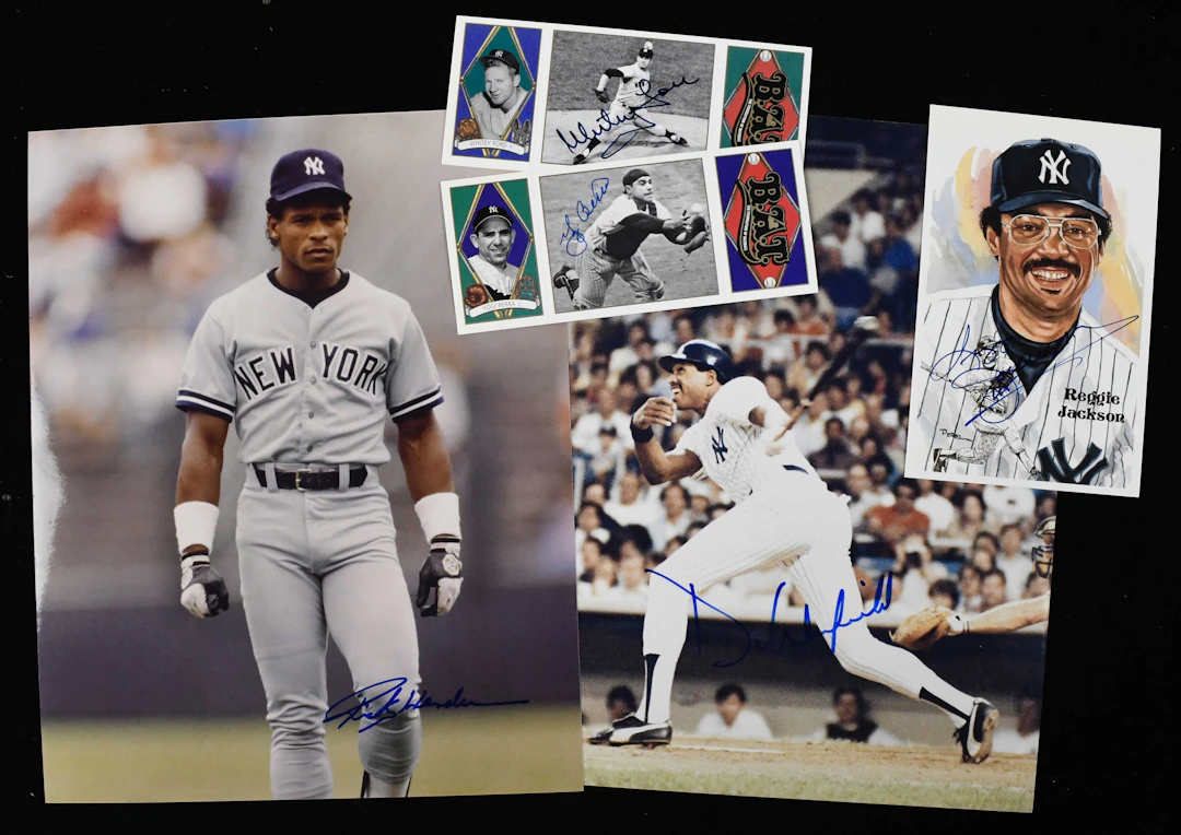 "Lot of (10) New York Yankees HOFer and star autographed...