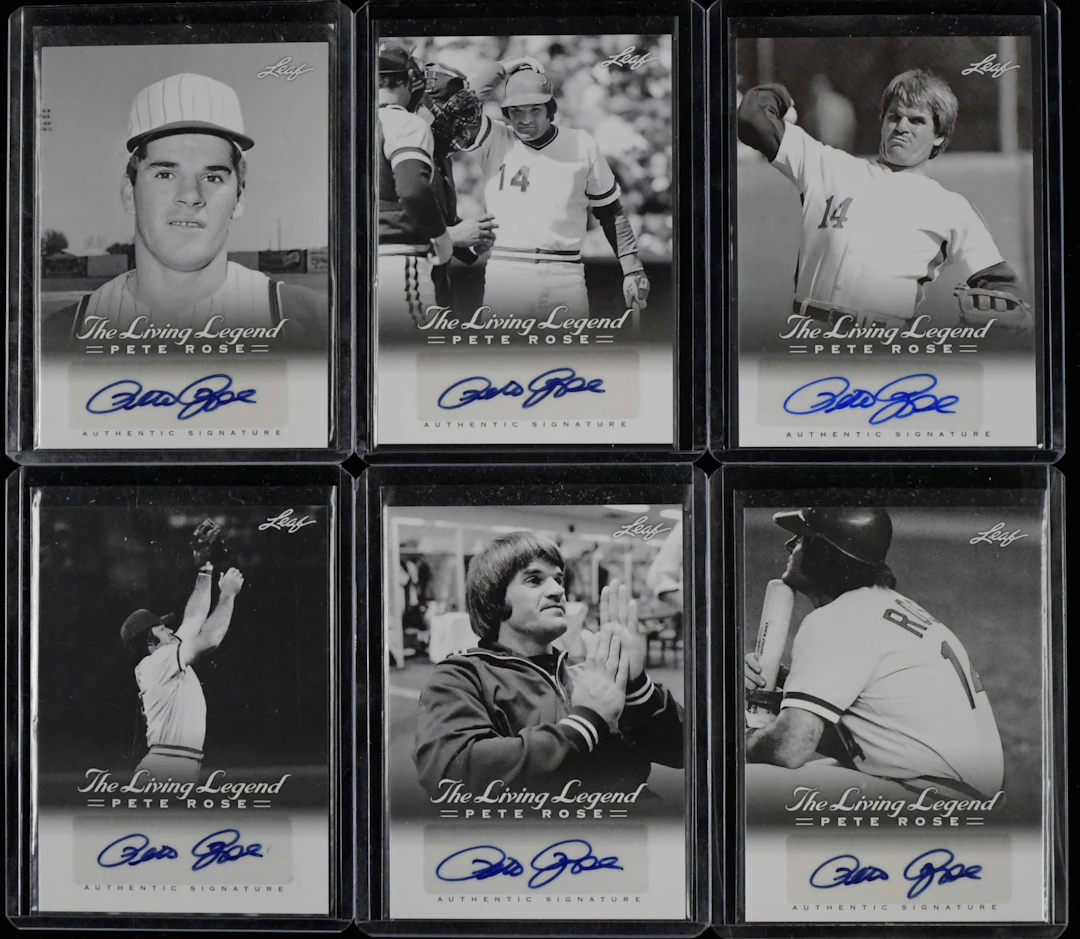 "Lot of (10) Pete Rose signed 2012 Leaf Pete Rose The...