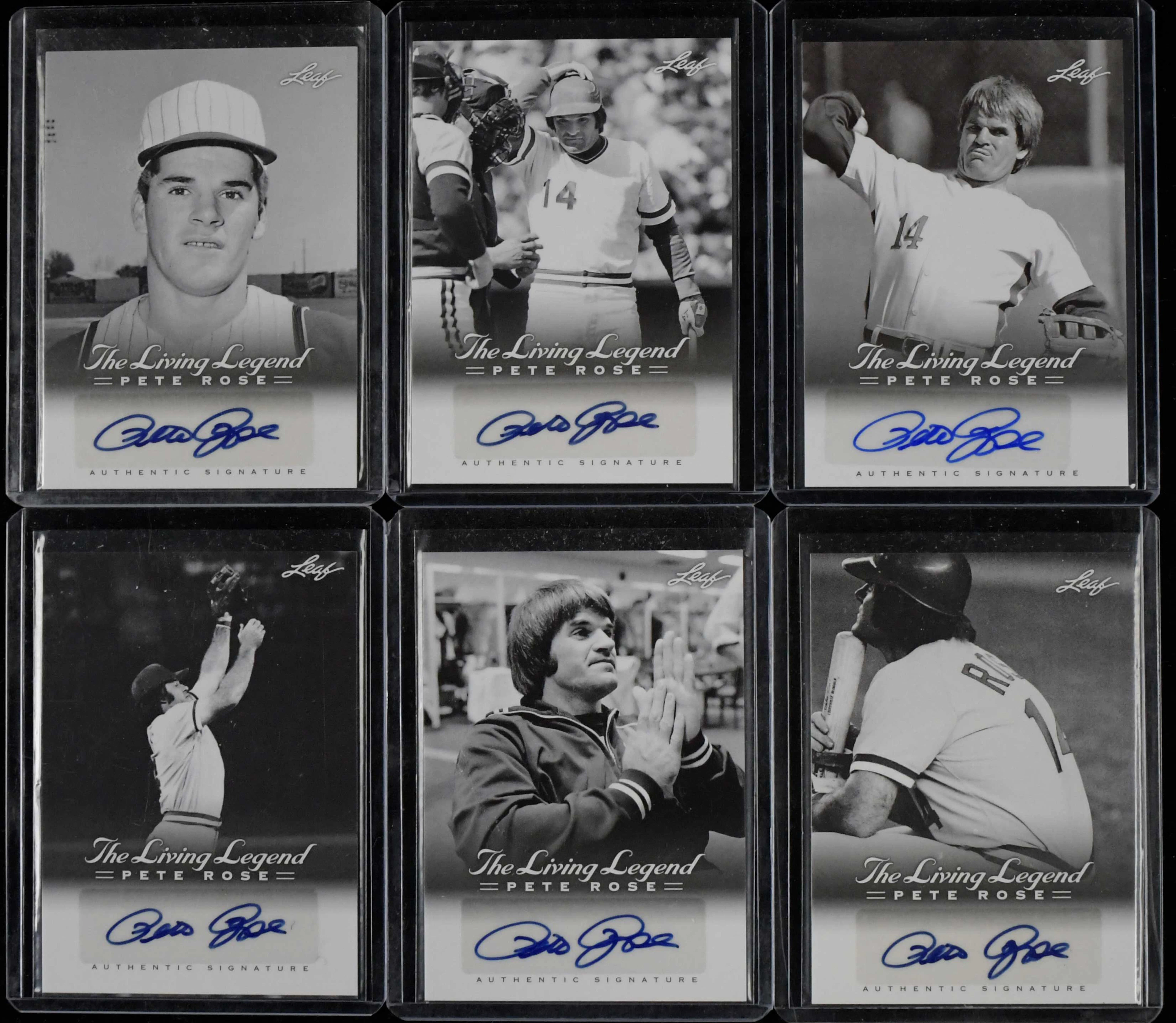 "Lot of (10) Pete Rose signed 2012 Leaf Pete Rose The...